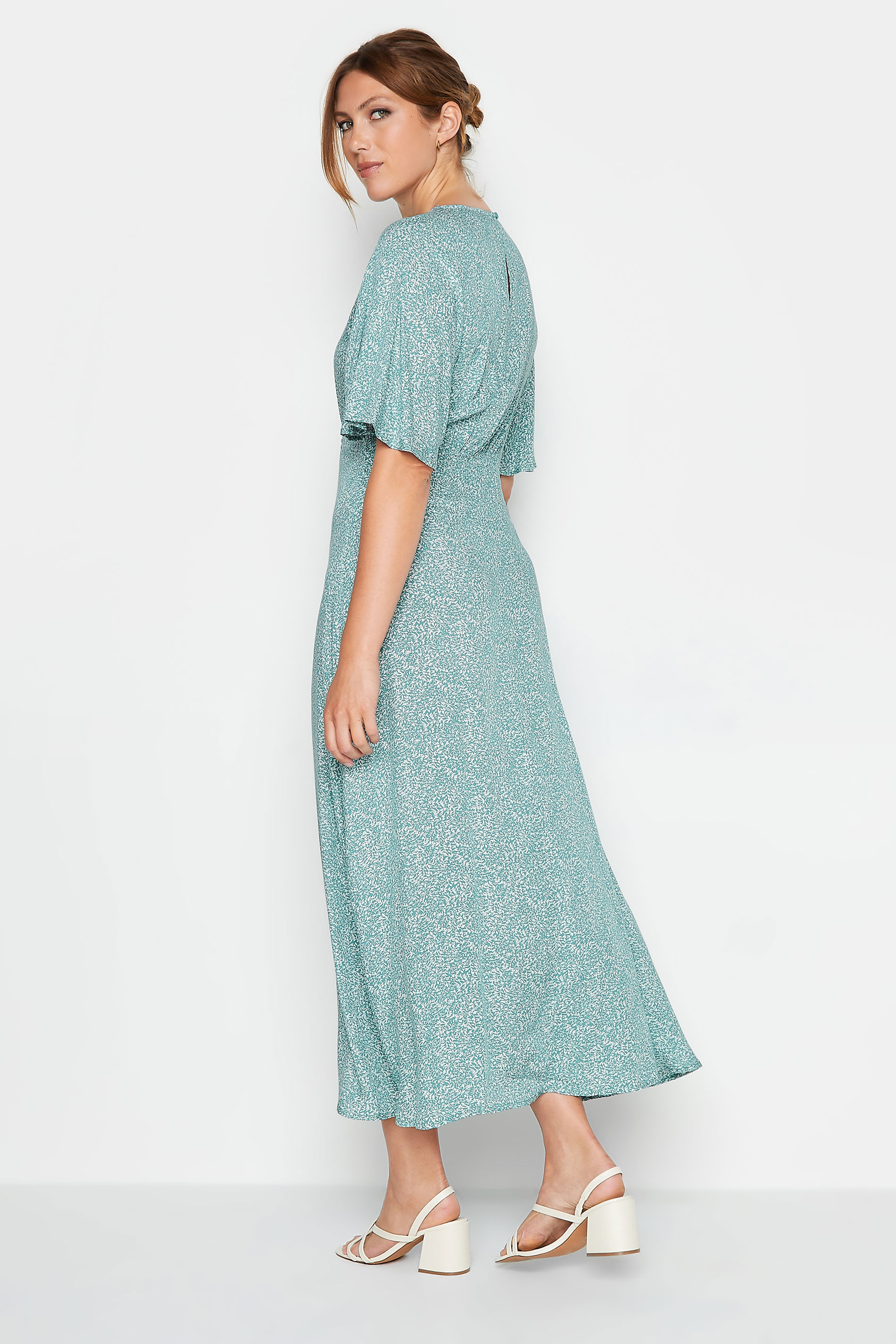LTS Tall Women's Light Blue Floral Midi Dress | Long Tall Sally 3