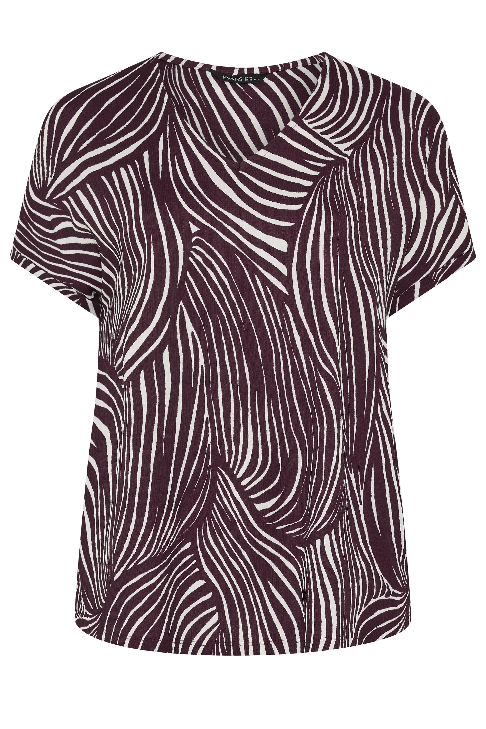 EVANS Plus Size Berry Red Crinkle Top | Evans 5