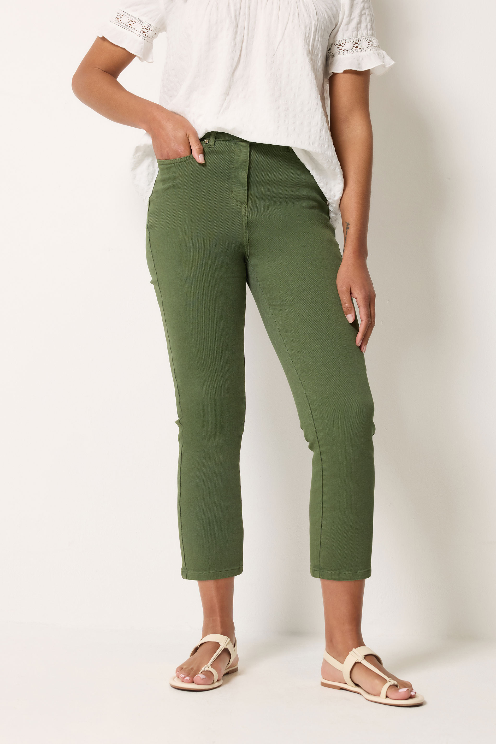 M&Co Green Ankle Grazer Jeans | M&Co 3