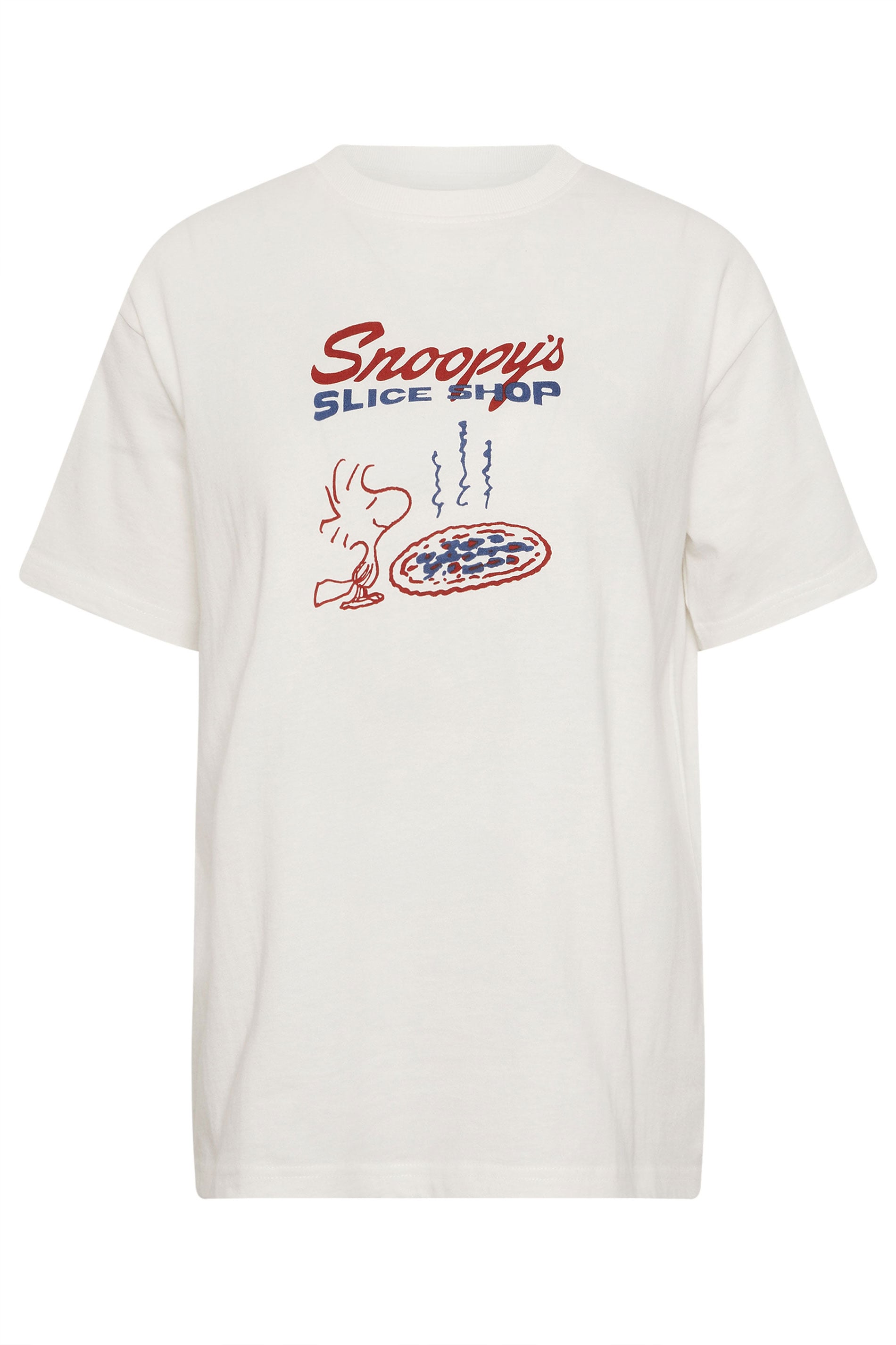 PixieGirl Petite Women's Ivory White Snoopy Graphic Cotton T-Shirt | PixieGirl 1