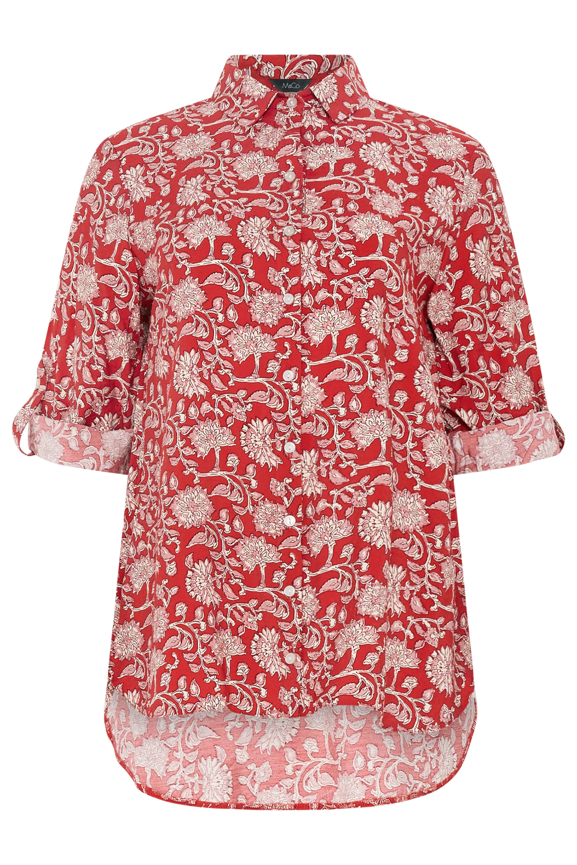 M&Co Red Paisley Print Shirt | M&Co 5