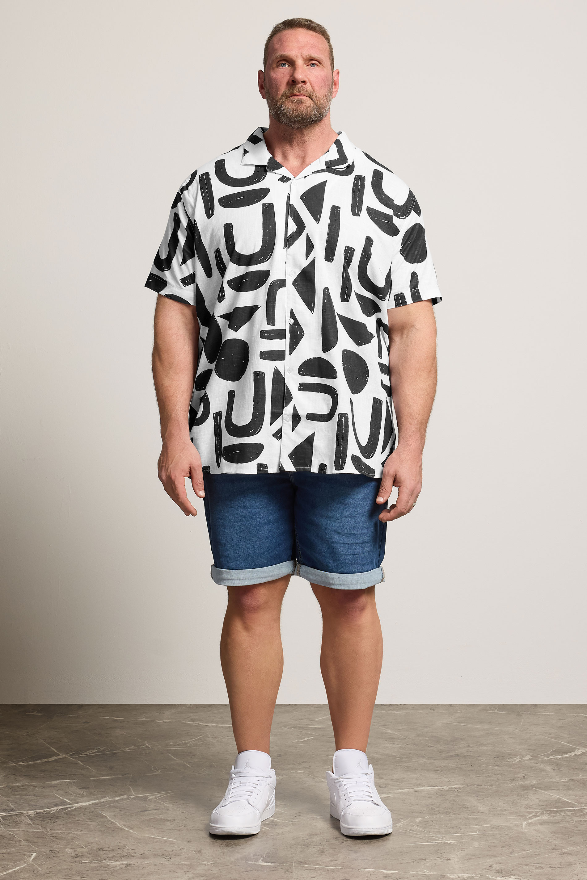 BadRhino Big & Tall Black Abstract Print Shirt | BadRhino 2