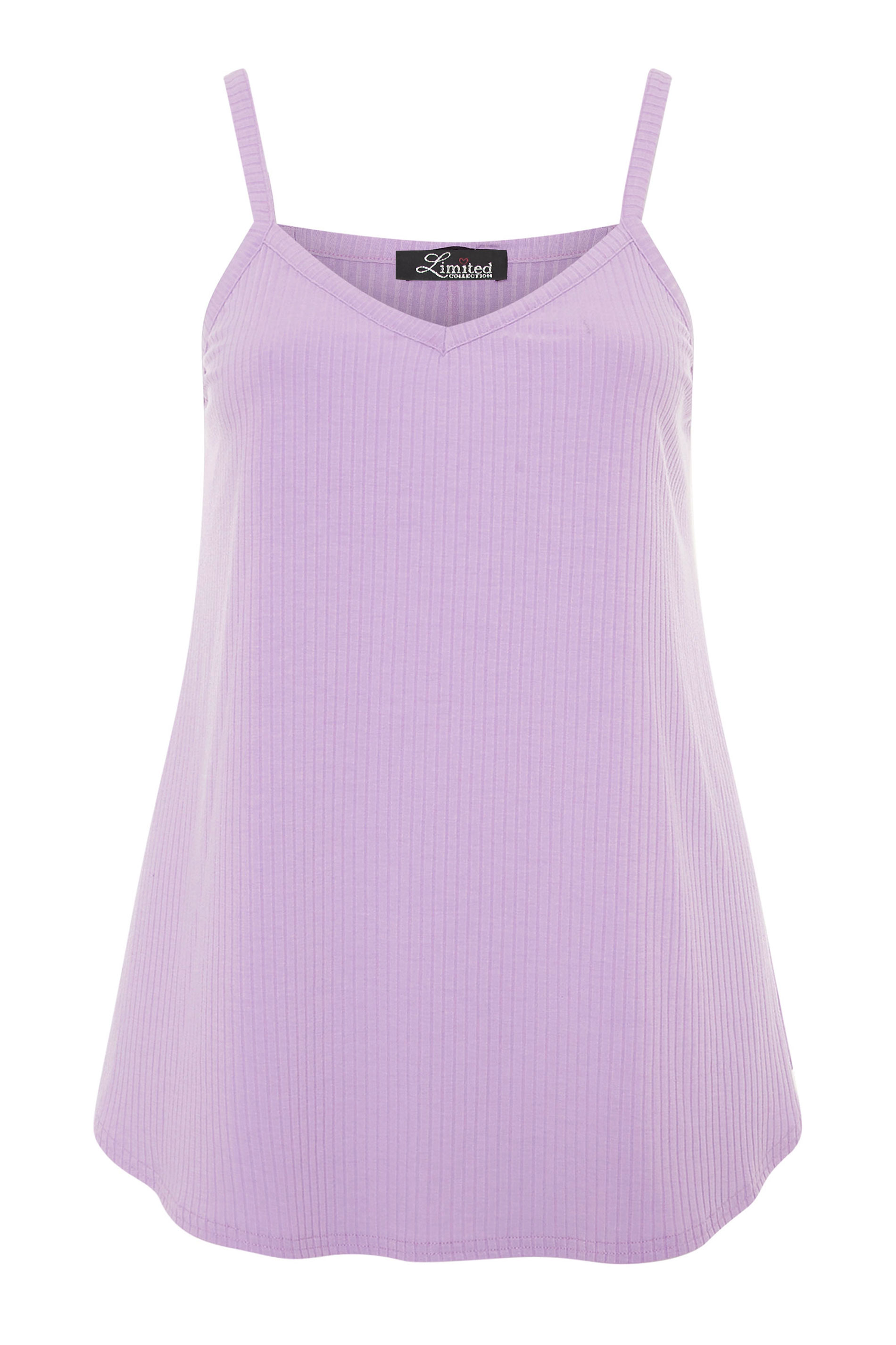 LIMITED COLLECTION Lilac Ribbed Swing Cami | Yours Clothing