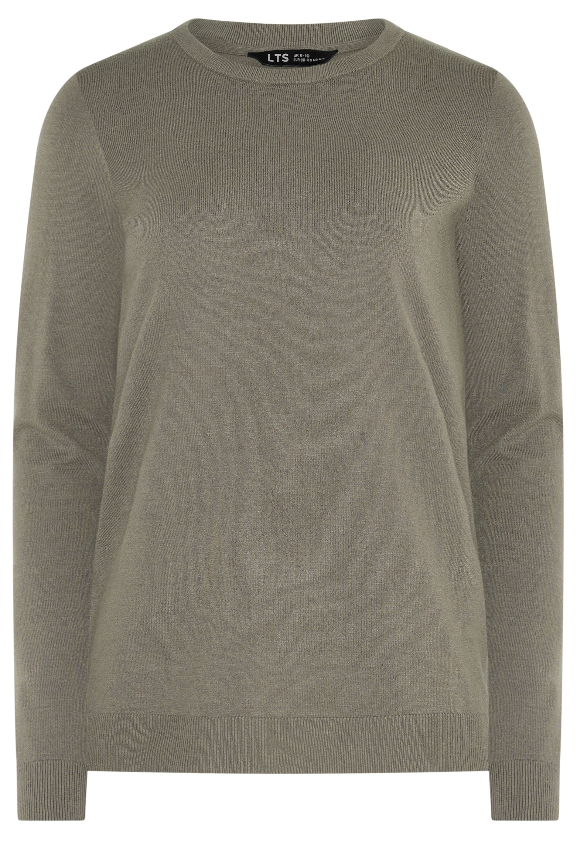 LTS Tall Women's Mocha Brown Knitted Crew Neck Jumper | Long Tall Sally 5