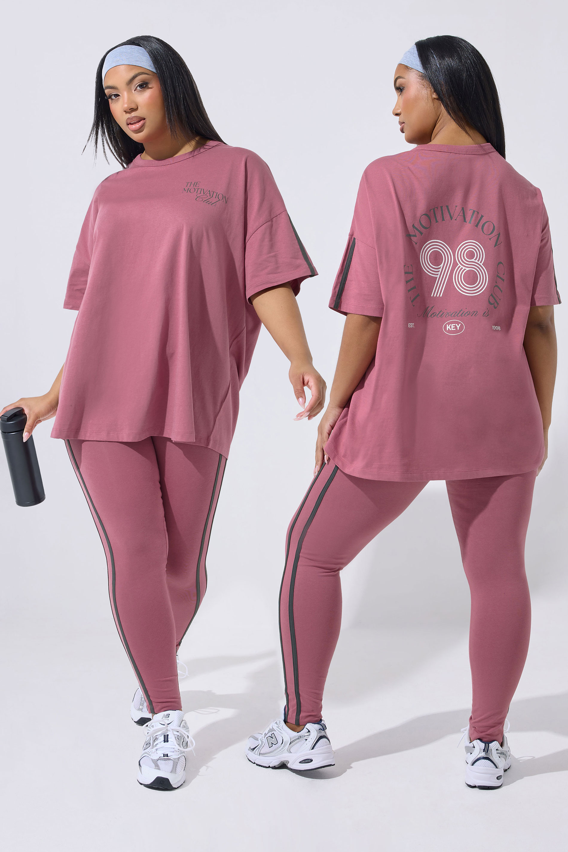 Pink Yours Active Curve 'The Motivation Club' Tshirt Size 16