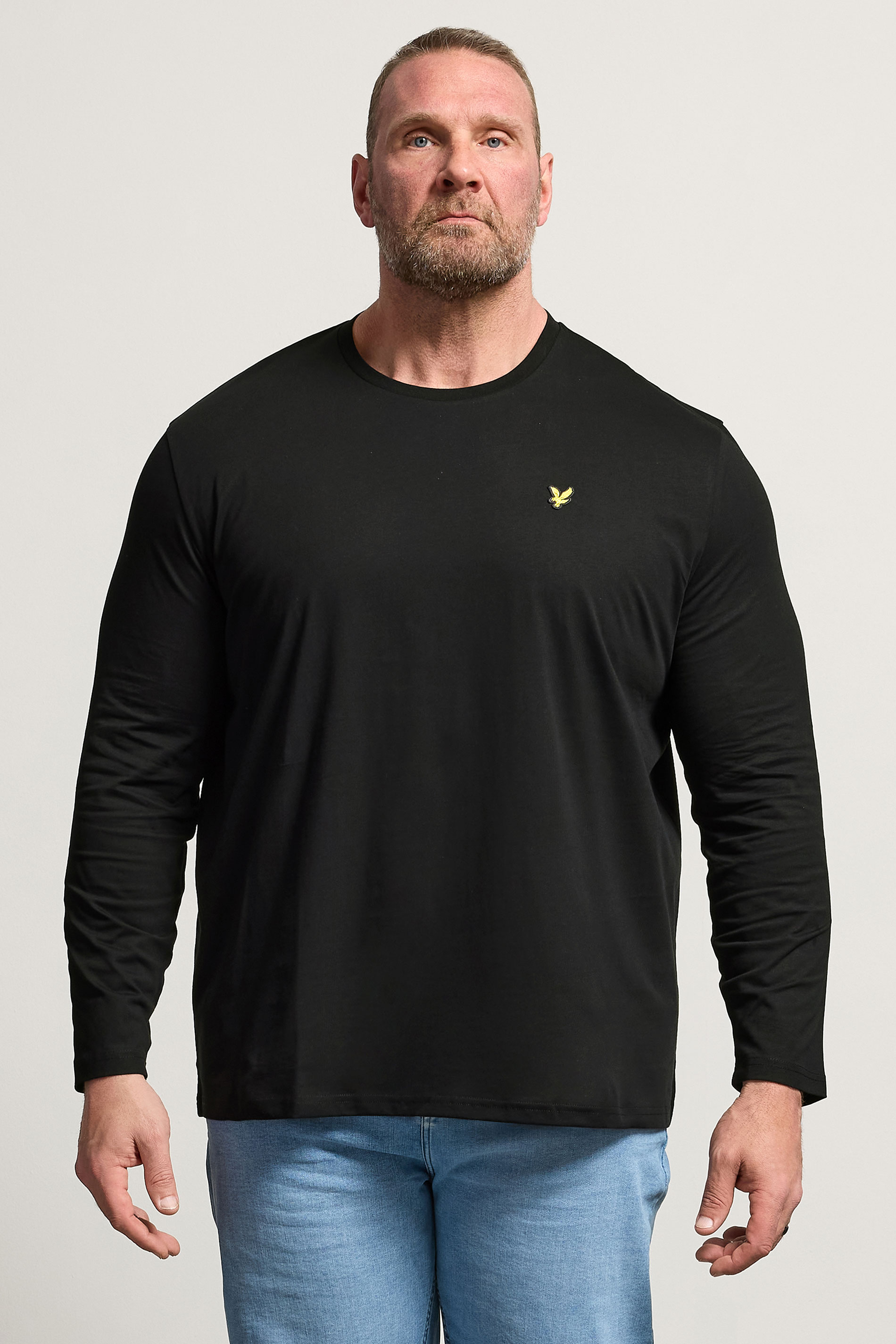 LYLE & SCOTT Big & Tall Black Long Sleeve T-Shirt | BadRhino 3