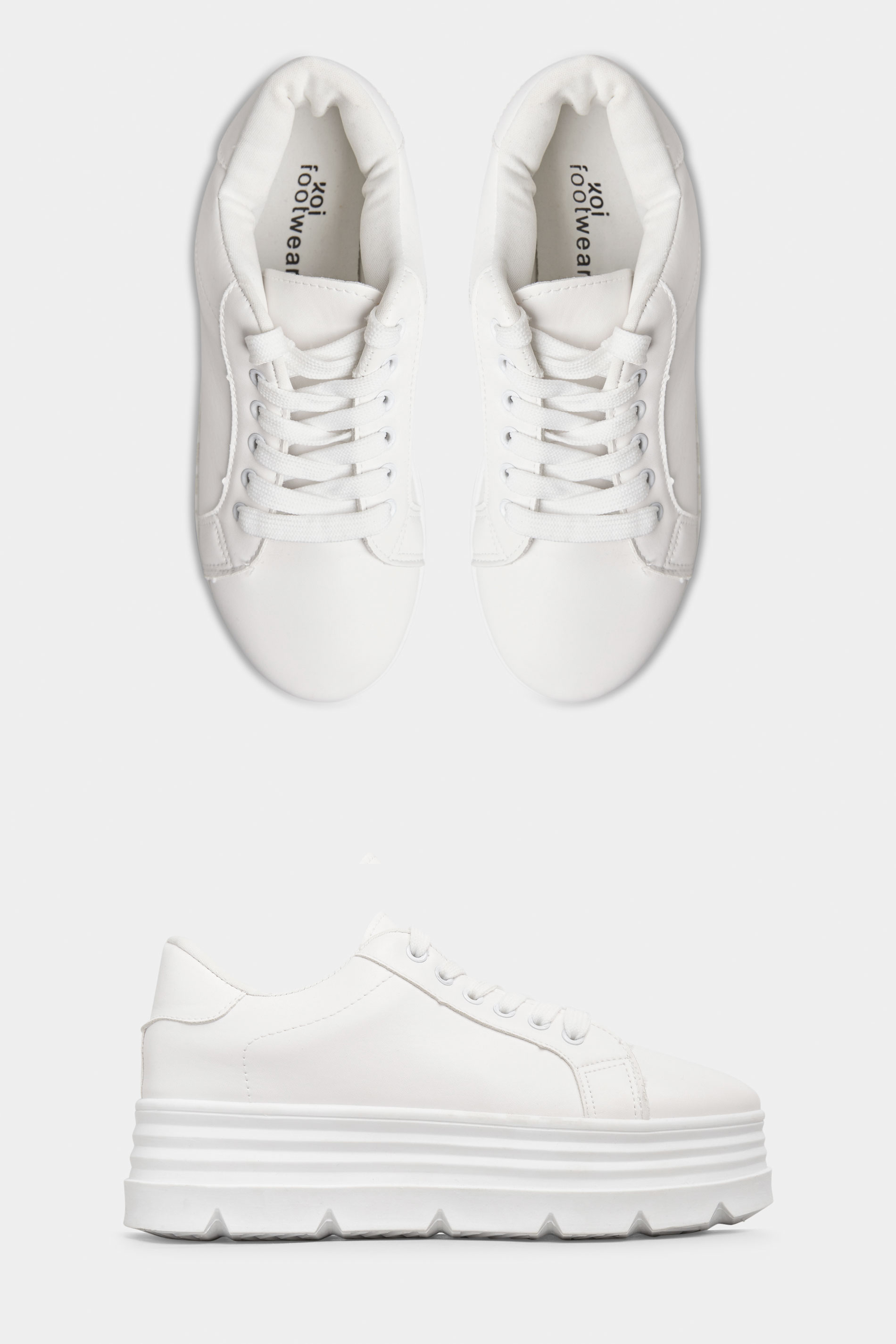 LIMITED COLLECTION White Platform Chunky Trainers In Regular Fit ...