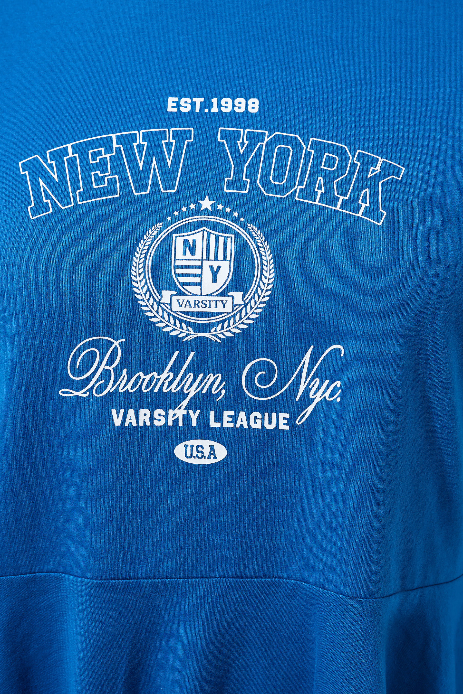 LIMITED COLLECTION Plus Size Blue New York Sporty Peplum Top 4