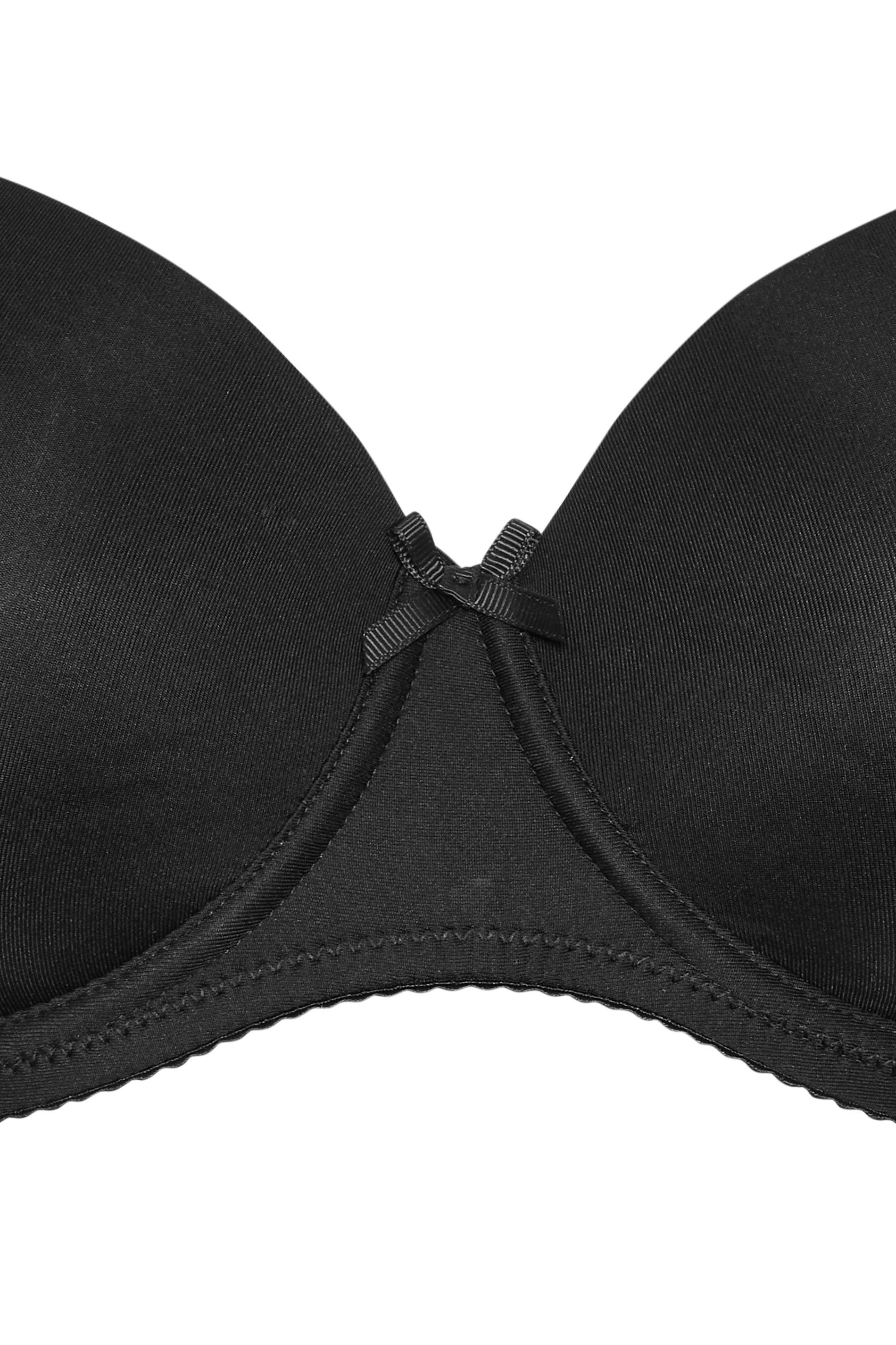 YOURSET 2 PACK Plus Size Black T-Shirt Bras | Yours Clothing 5