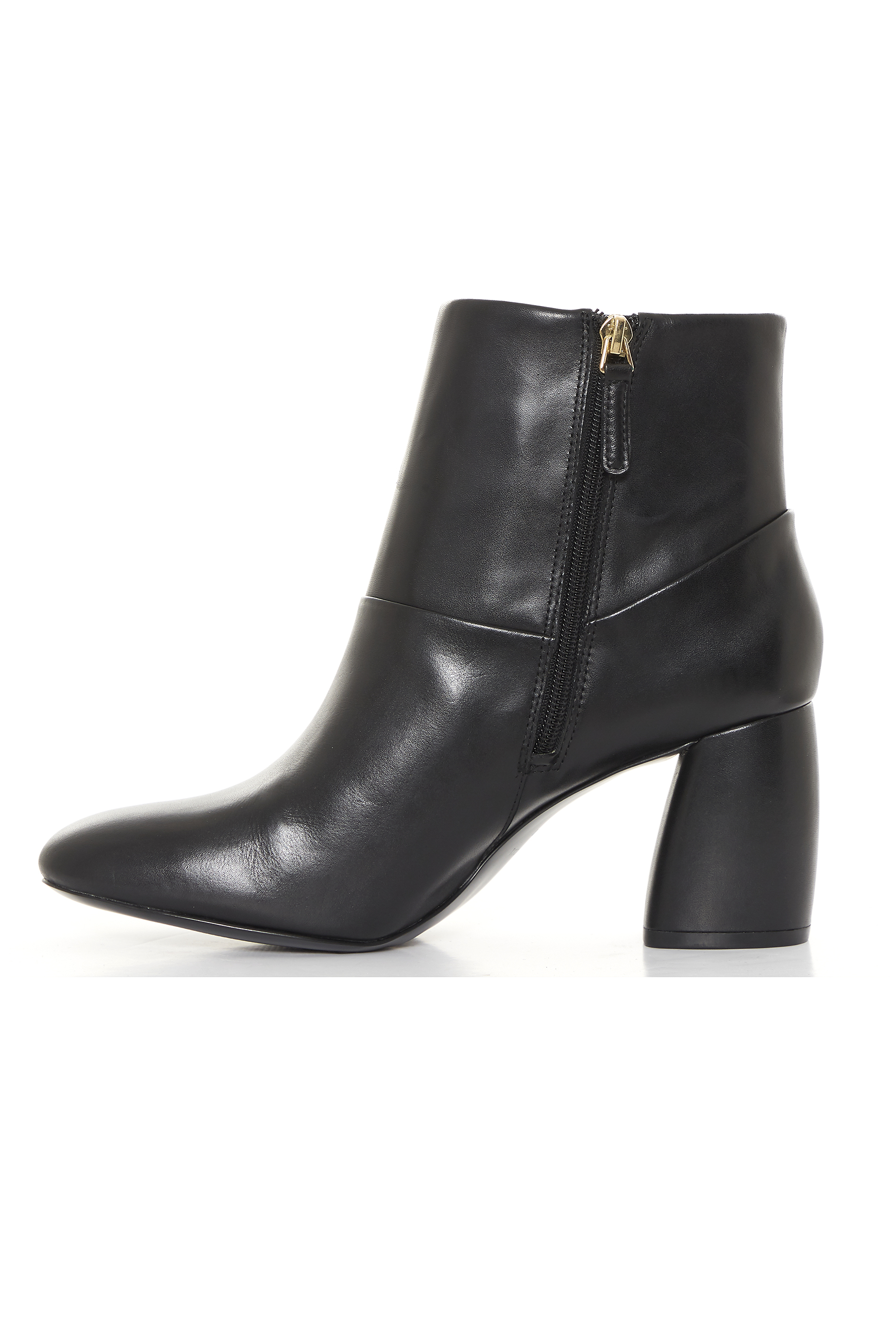 NINE WEST Black Kirtley Leather Heeled Ankle Boots | Long Tall Sally