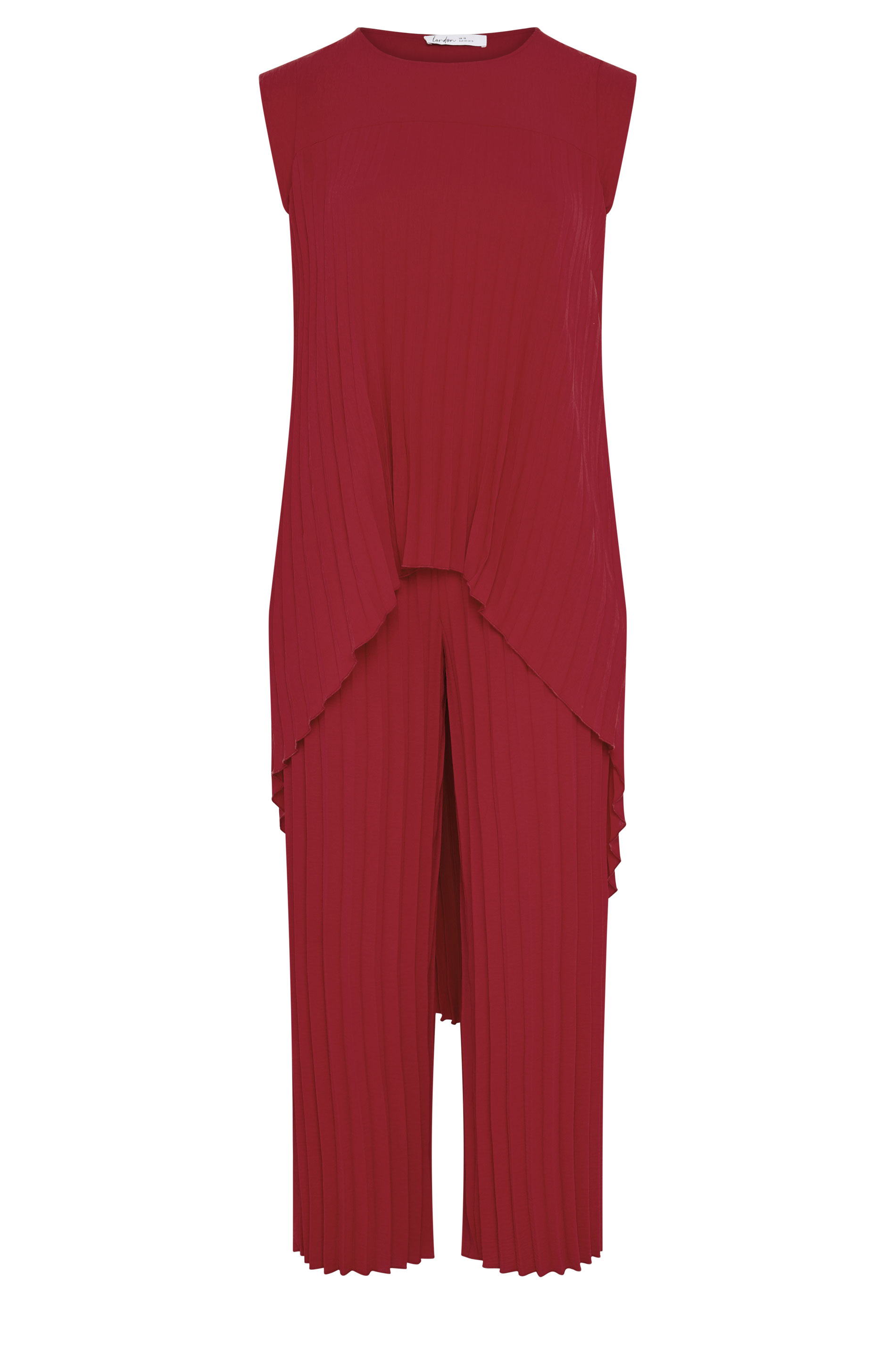 YOURS LONDON Plus Size Red Pleated Set | Yours Clothing 6