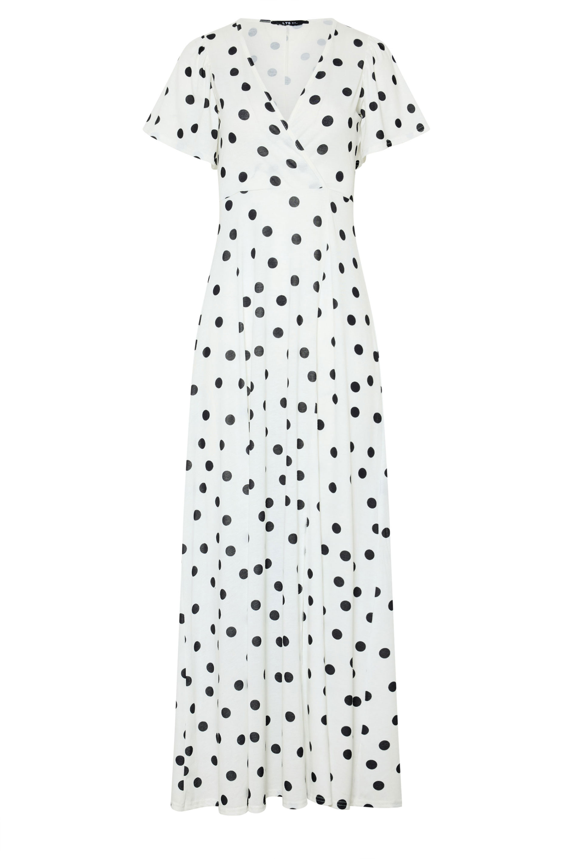 LTS Tall Women's White Polka Dot Wrap Maxi Dress | Long Tall Sally 5