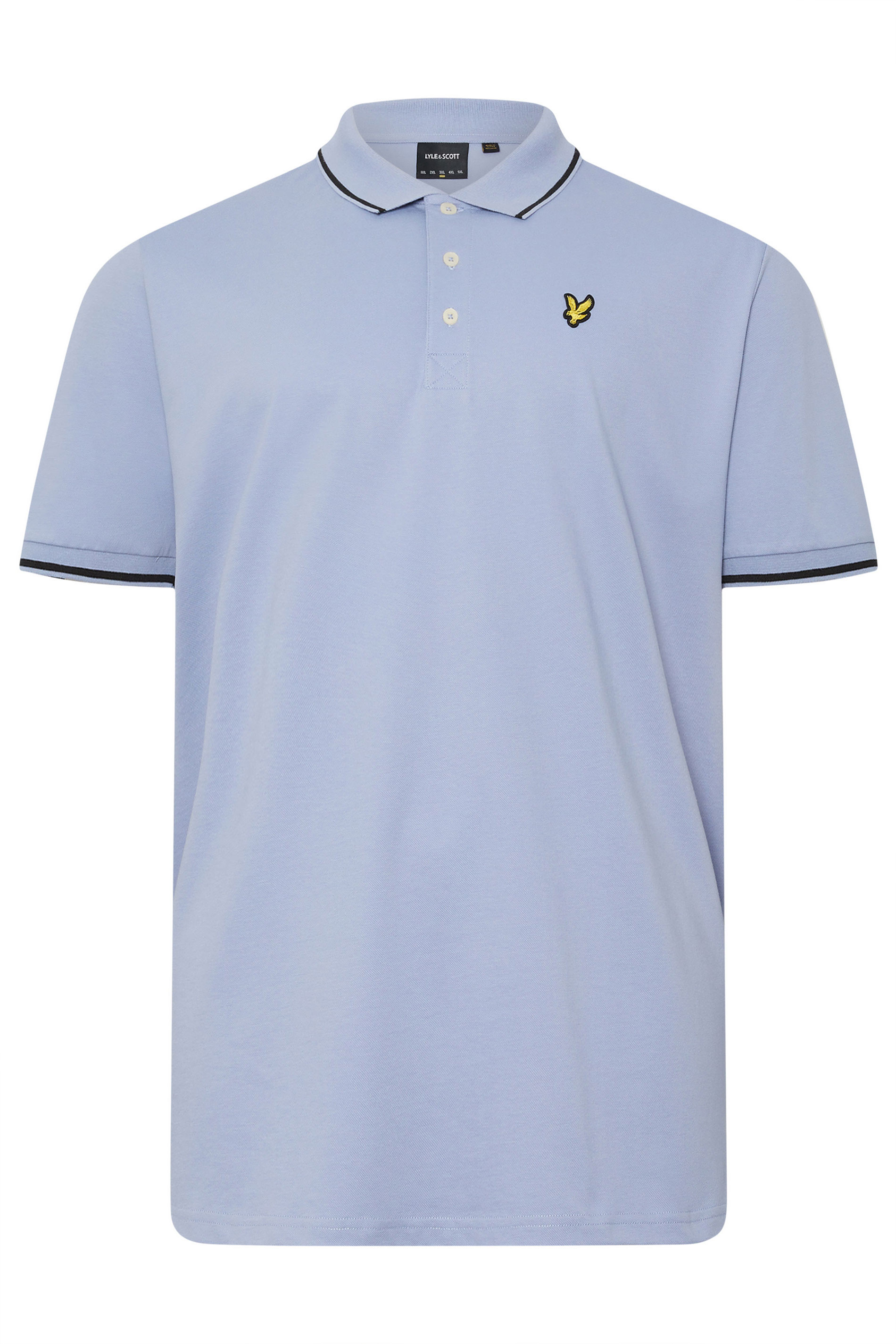 LYLE & SCOTT Big & Tall Bubble Blue Tipped Polo Shirt | BadRhino 2
