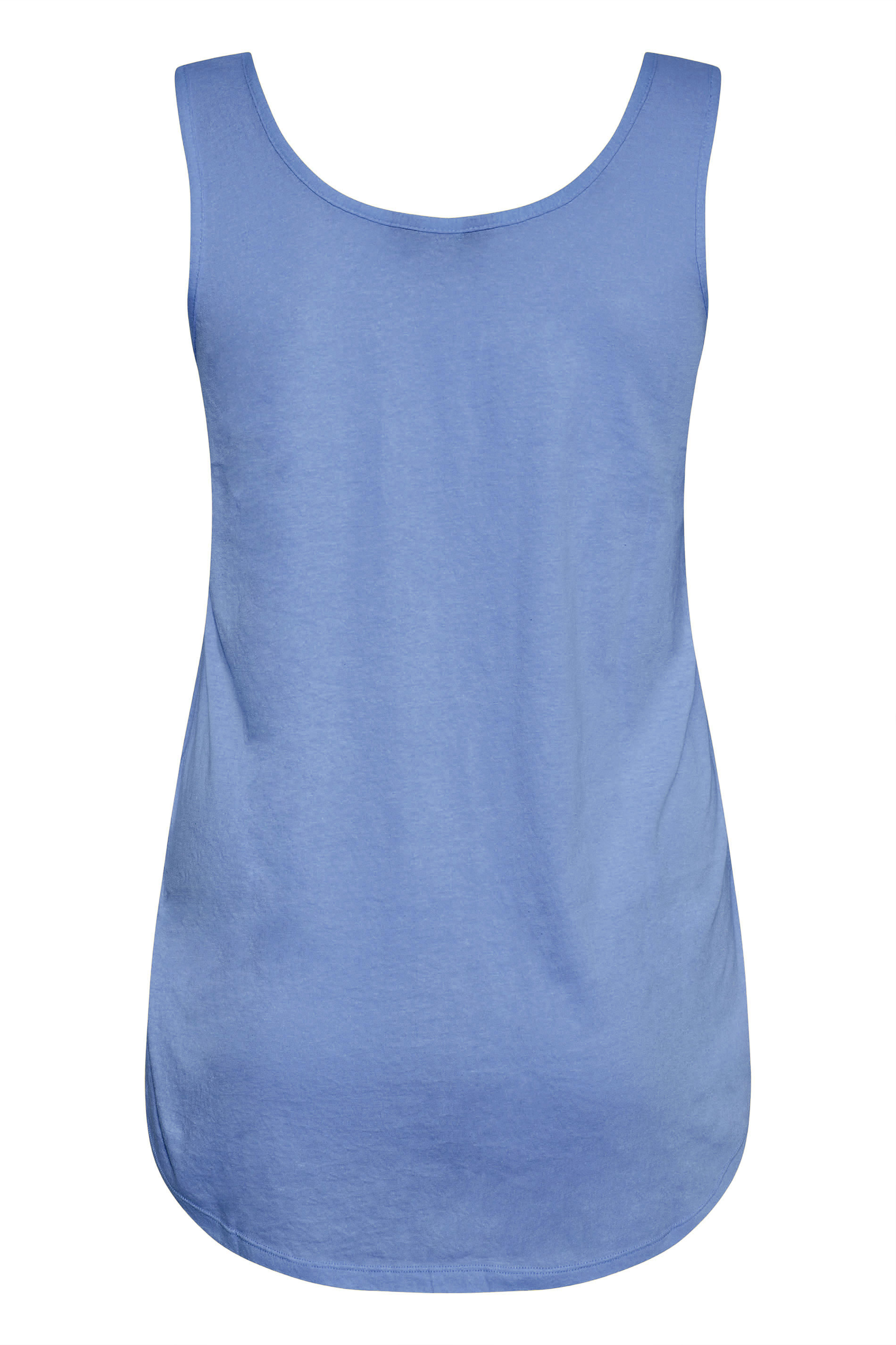 Grande taille  Tops Grande taille  T-Shirts Basiques & Débardeurs | Débardeur Bleu en Jersey - PN87365