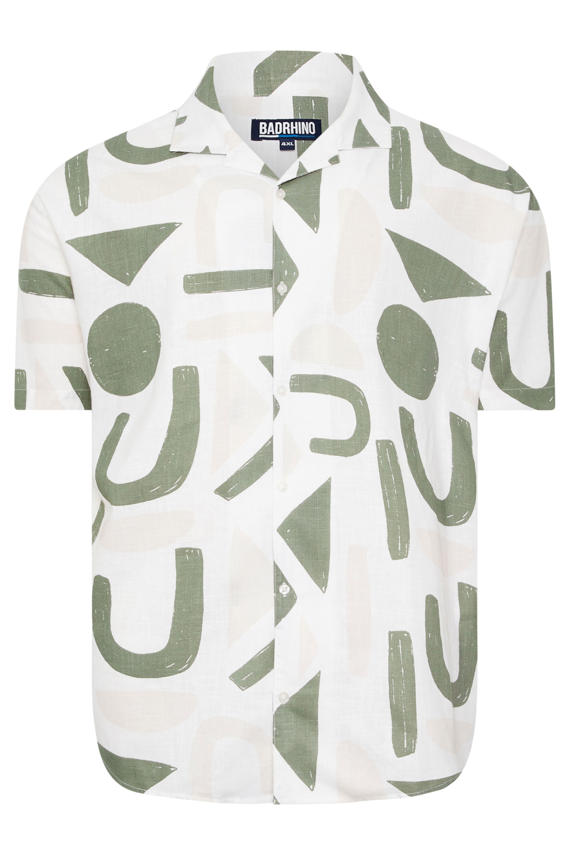 BadRhino Big & Tall Green Abstract Print Shirt | BadRhino 6