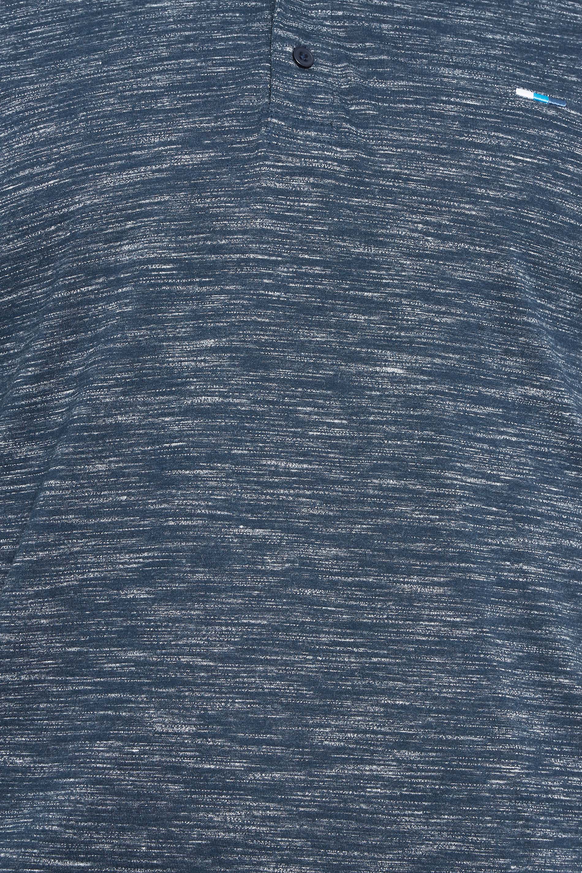 BadRhino Big & Tall Navy Blue Marl Polo Shirt | BadRhino 3
