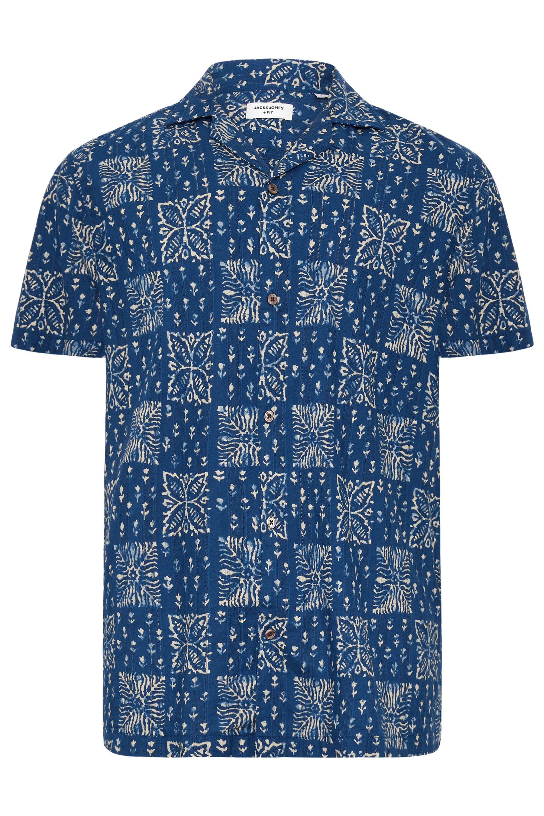 JACK & JONES Big & Tall Navy Blue Resort Shirt | BadRhino 2