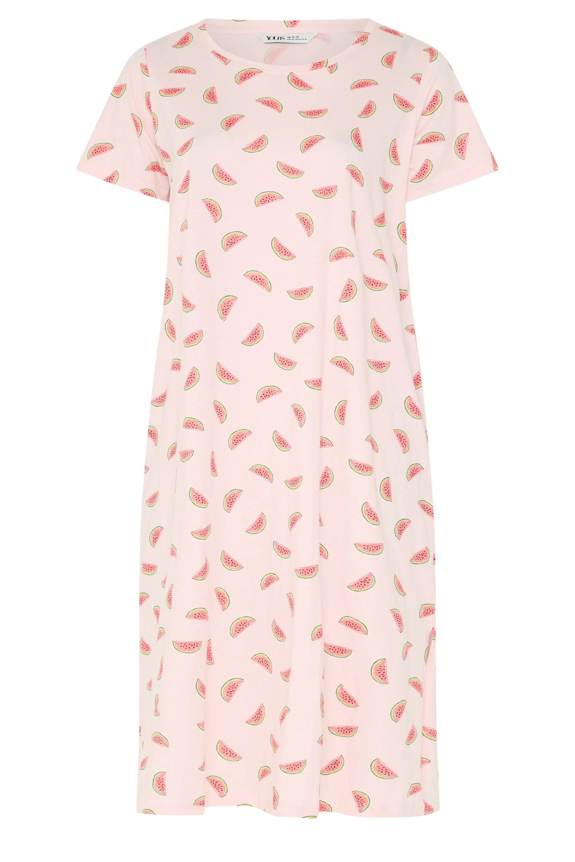 YOURS Plus Size Pink Watermelon Print Nightdress | Yours Clothing 5