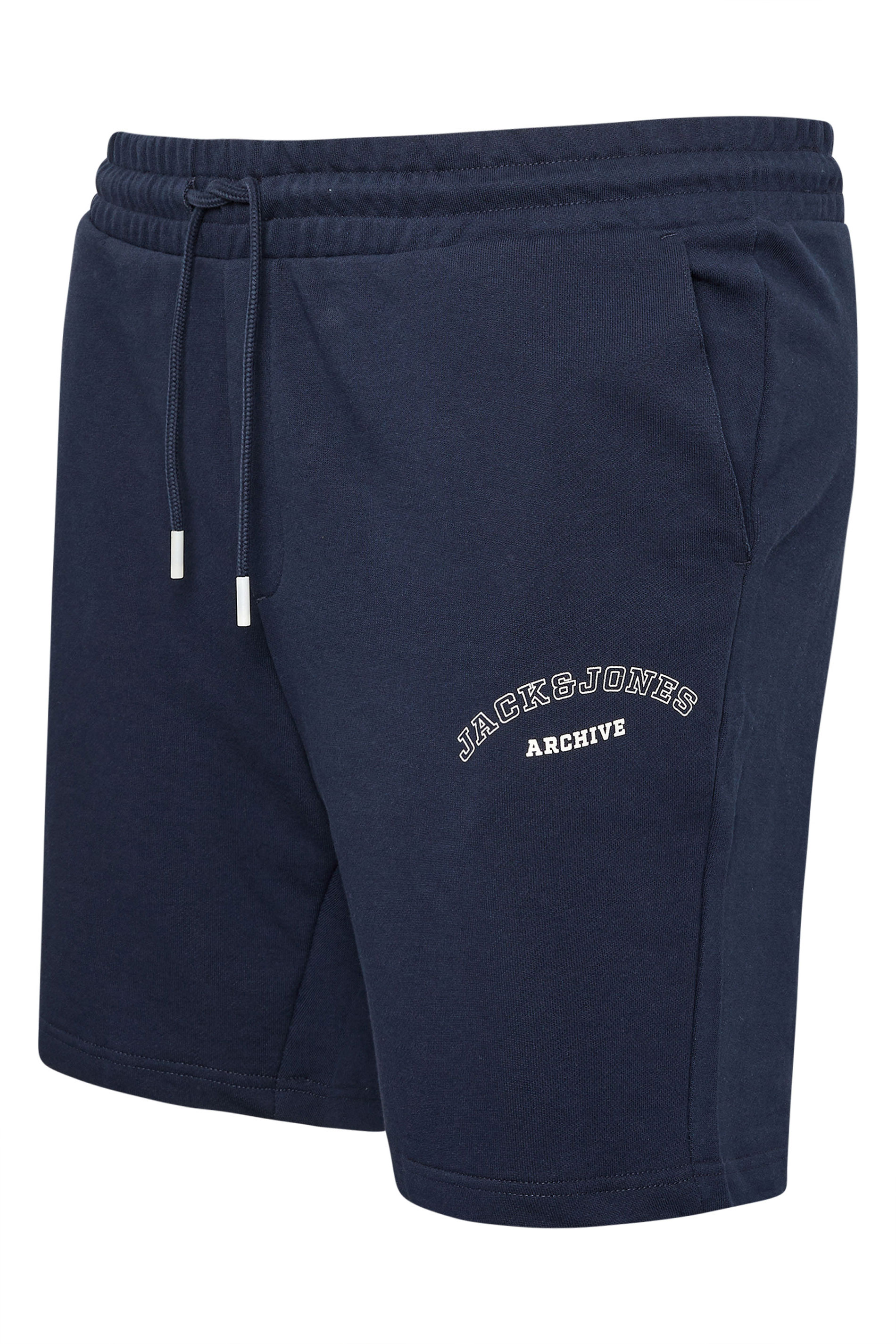 JACK & JONES Big & Tall Navy Blazer Blue Jogger Sweat Shorts | BadRhino 5