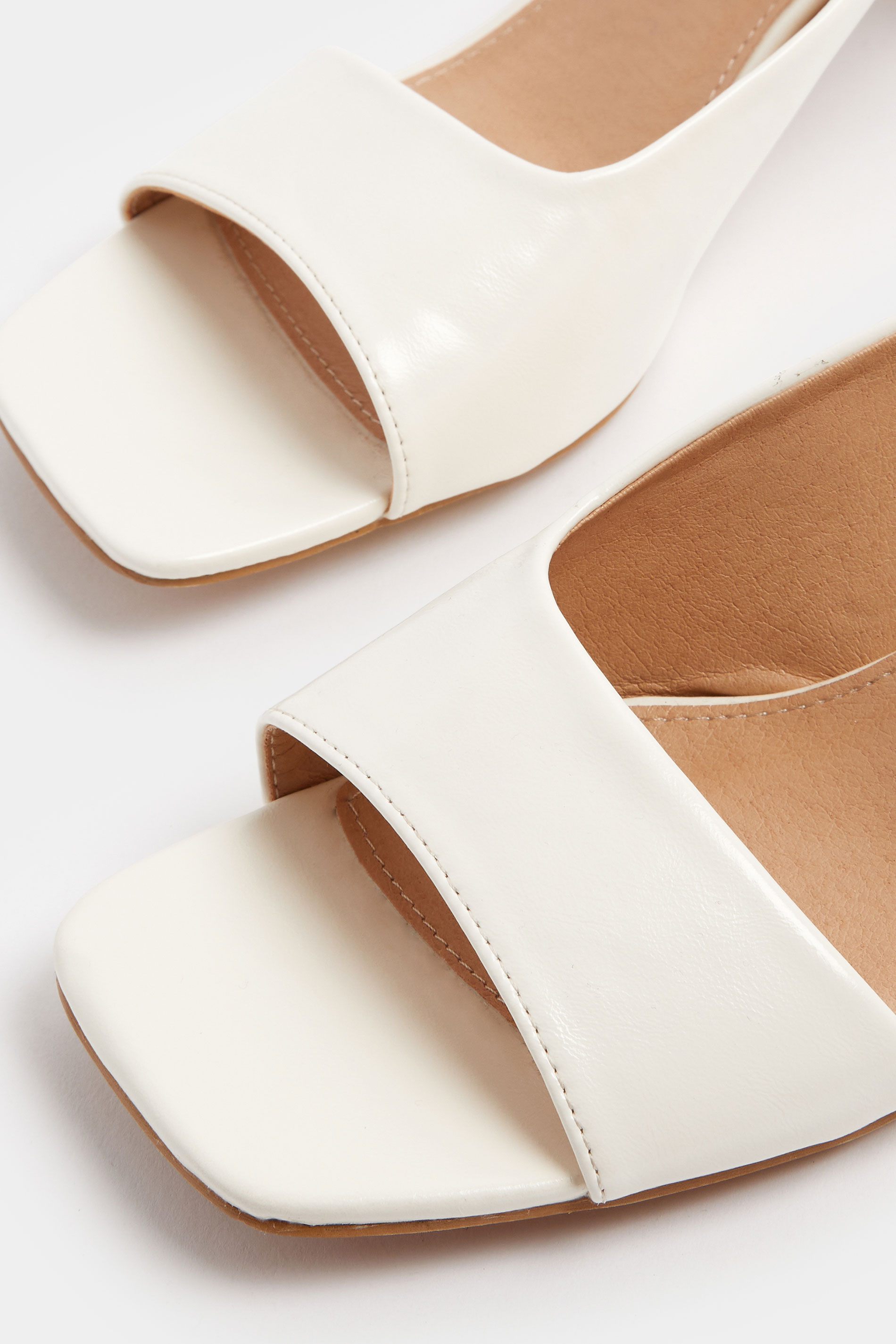 LTS White Block Heel In Standard Fit | Long Tall Sally 5