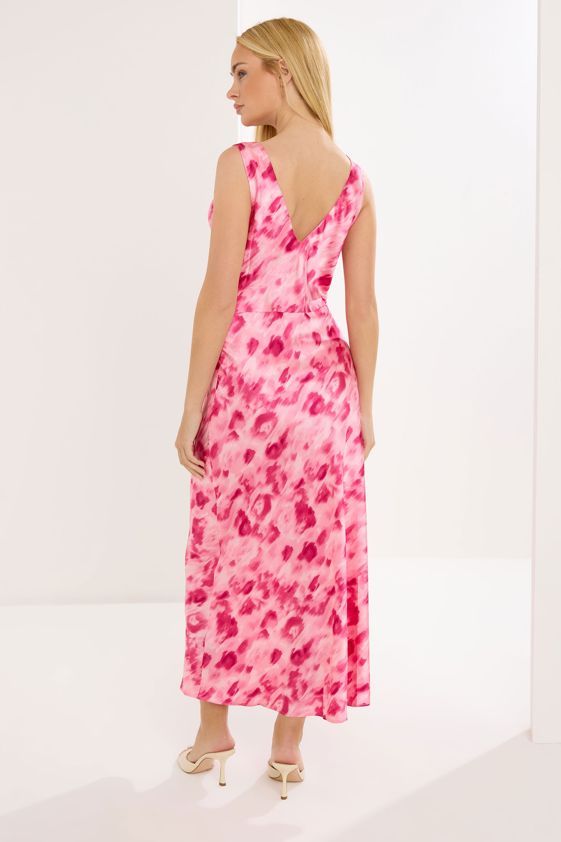 STAR Pink Abstract Cowl Neck Dress | StarByJM 2