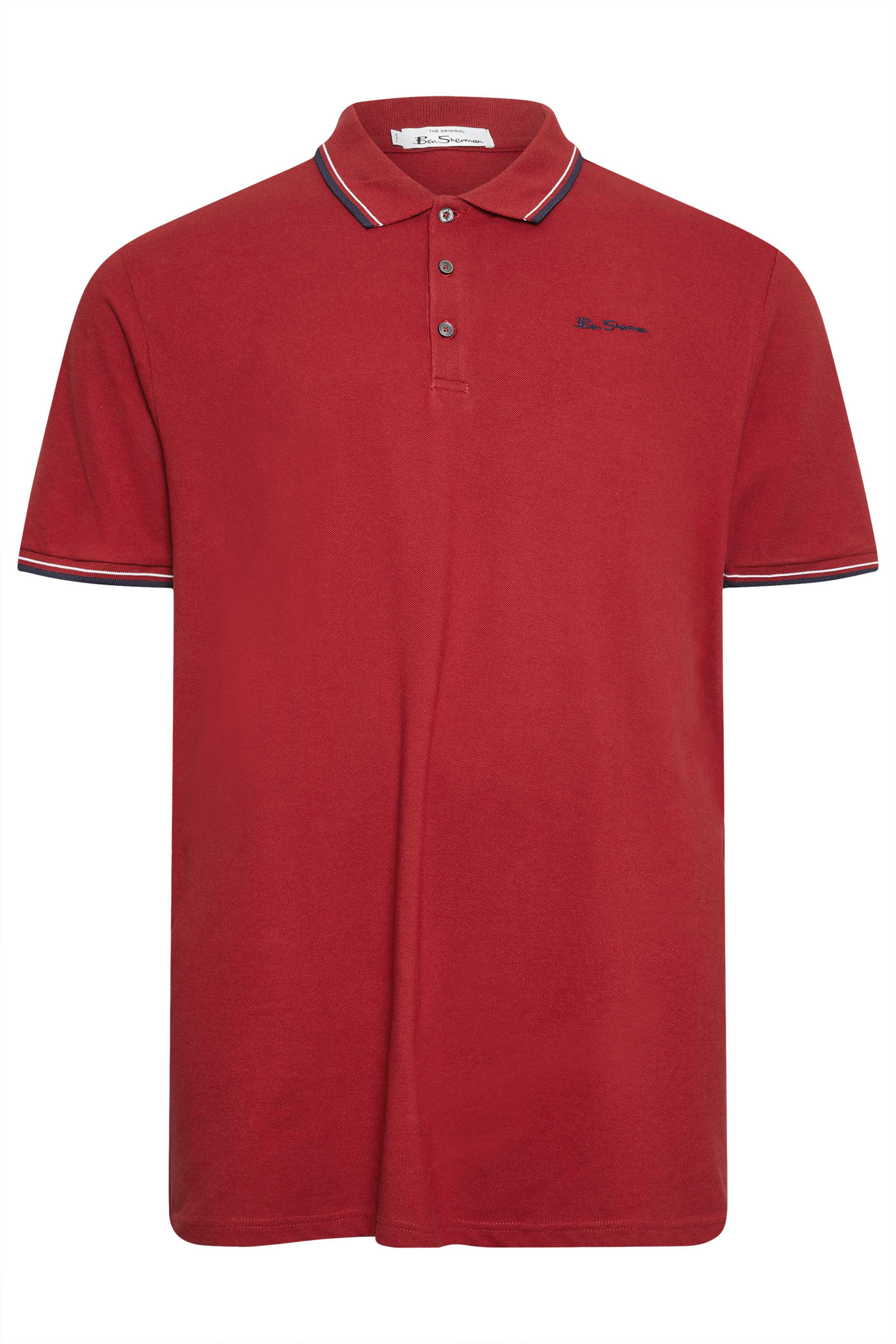 BEN SHERMAN Red Tipped Polo Shirt | BadRhino 2