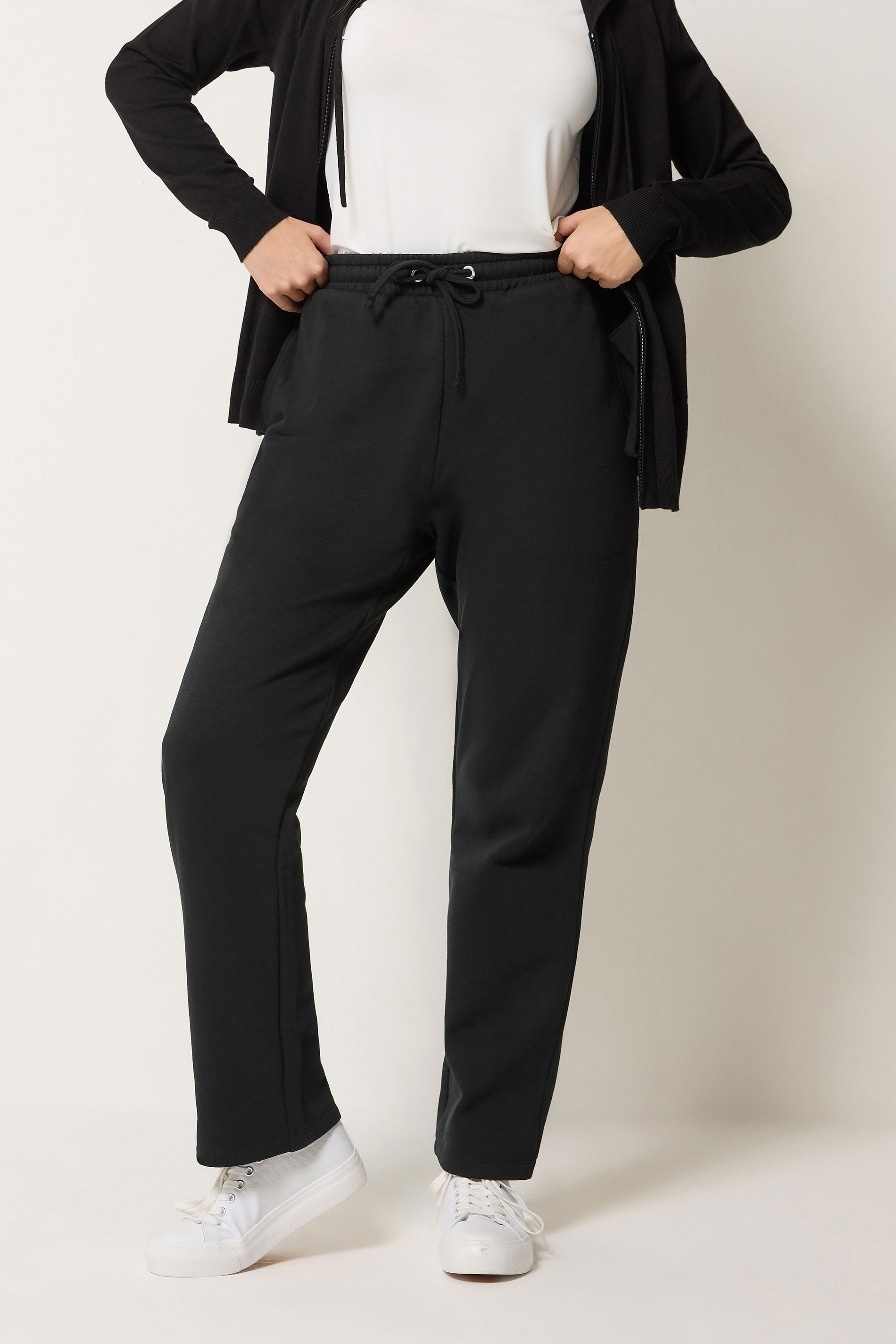 M&Co Black Straight Leg Joggers | M&Co 3
