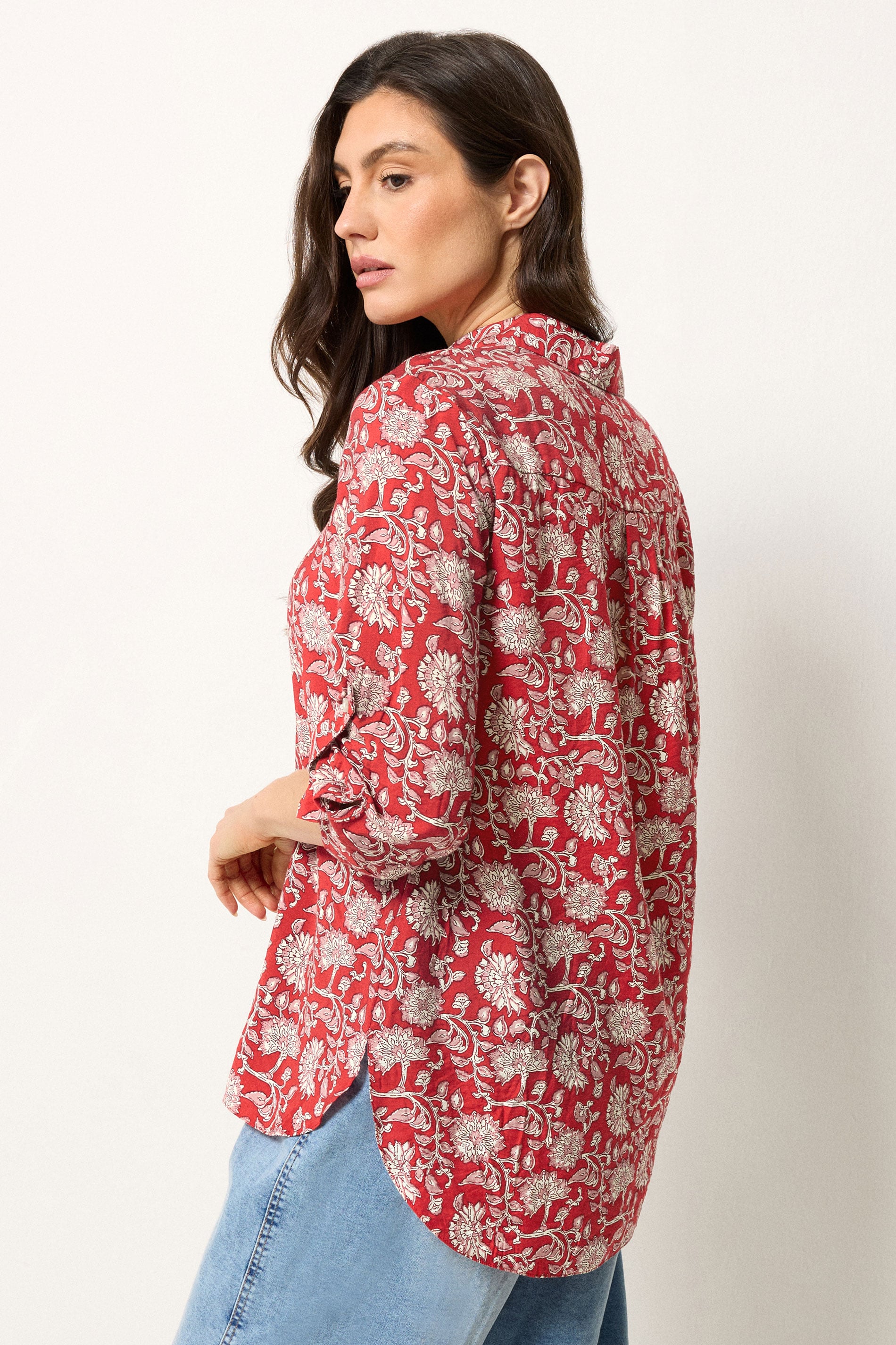 M&Co Red Paisley Print Shirt | M&Co 2