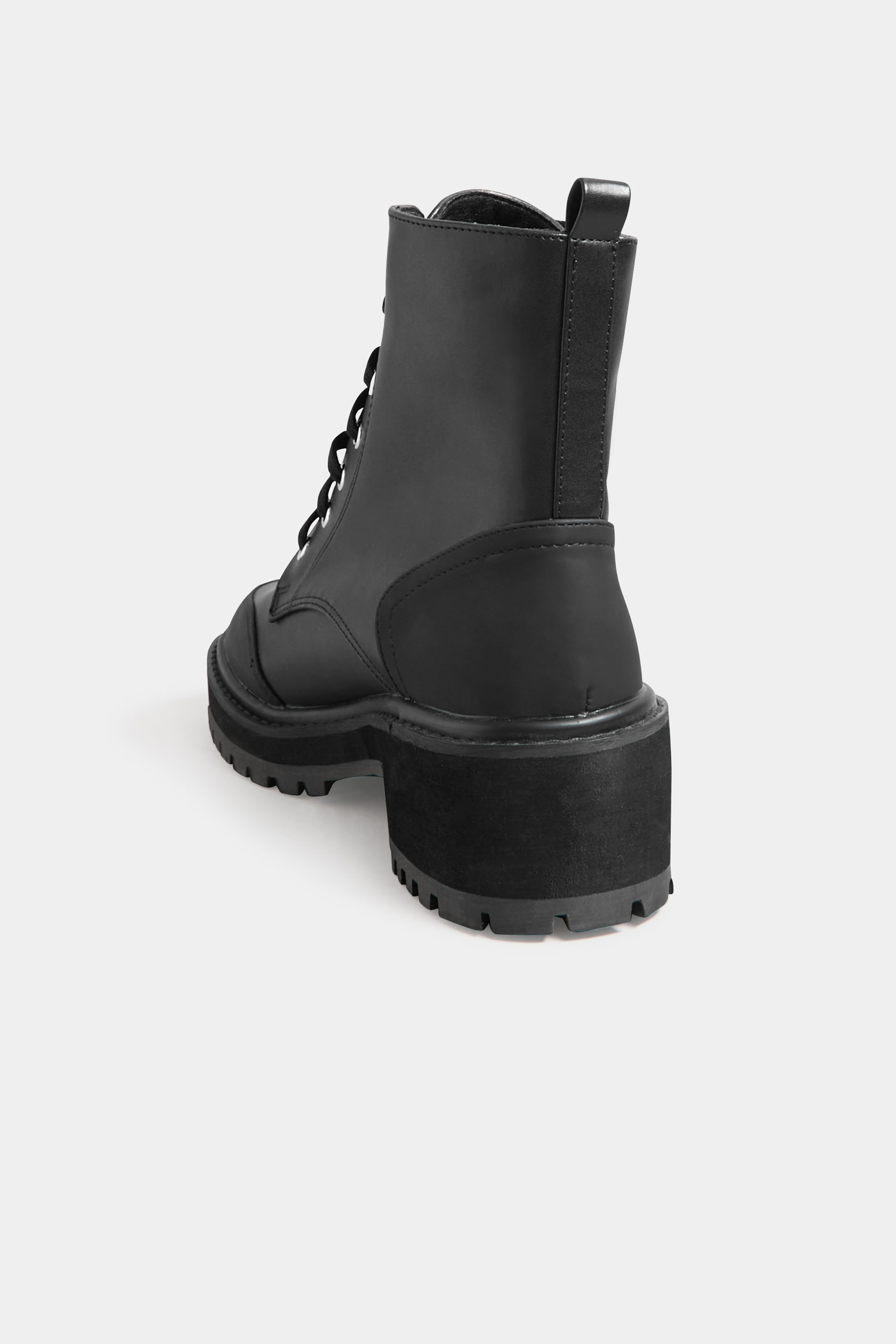 LTS Black Chunky Ankle Boots In Standard Fit | Long Tall Sally