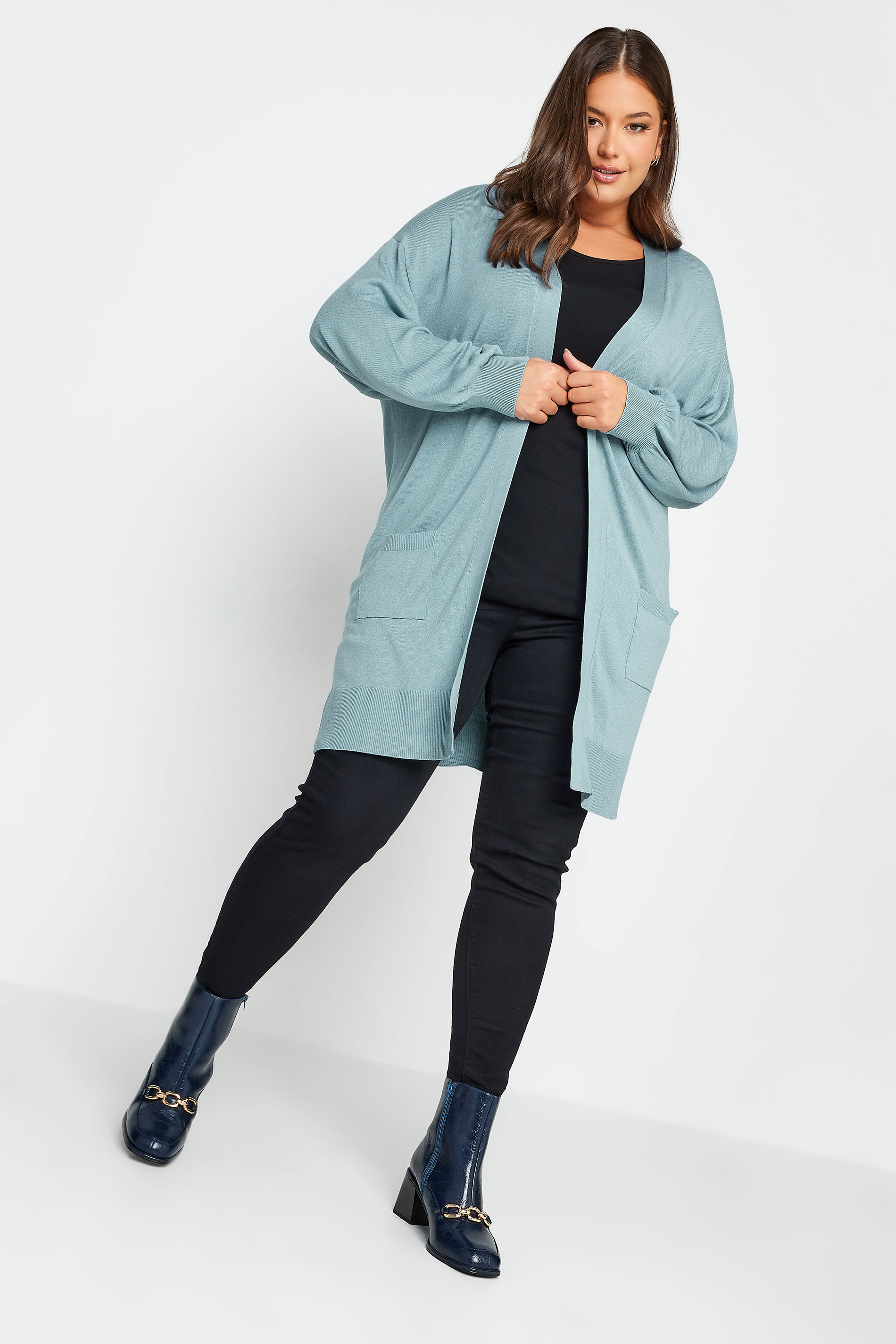 Yours Plus Size Blue Cardigan | Yours Clothing 2