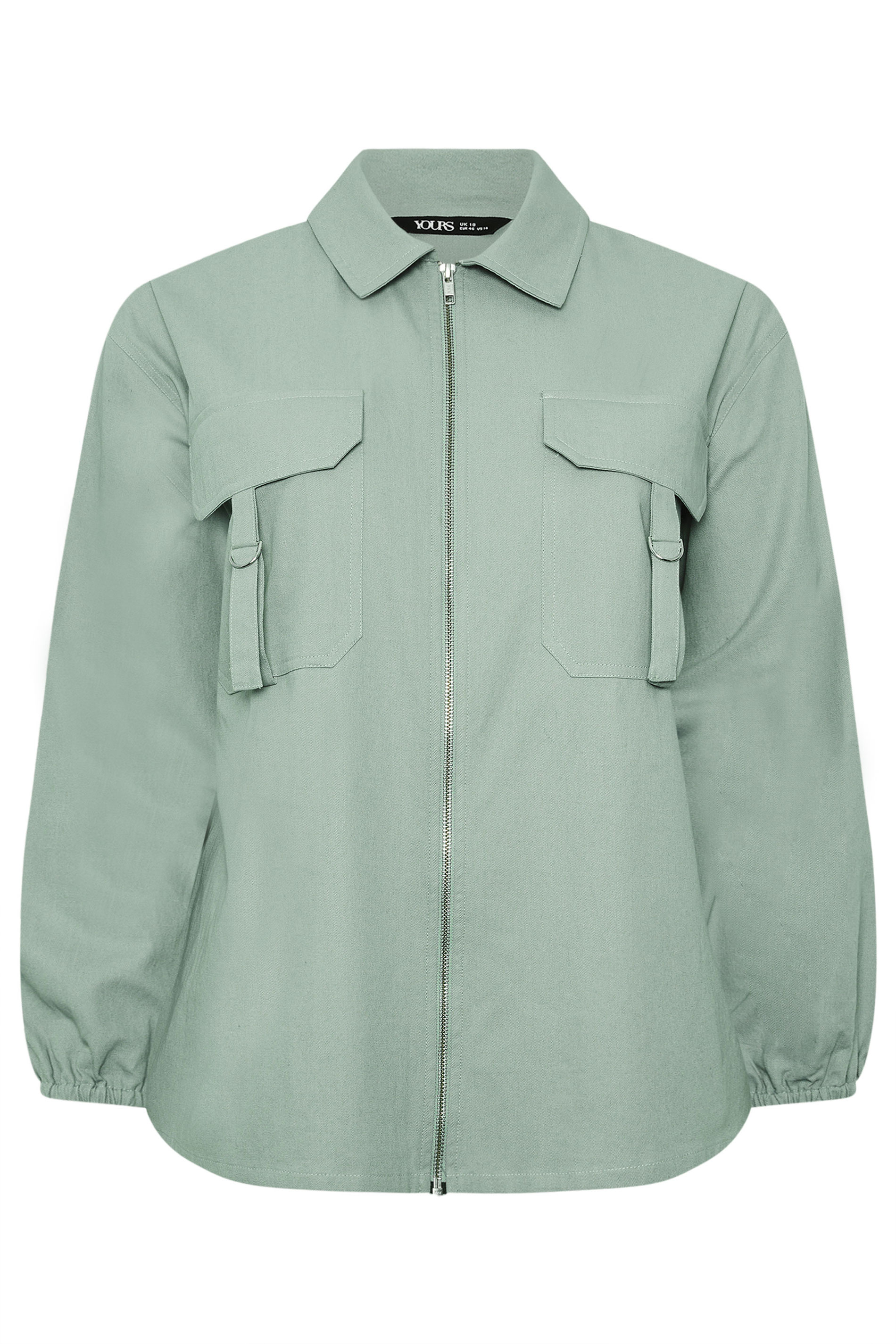 YOURS Plus Size Blue Utility Shacket | Yours Clothing 7