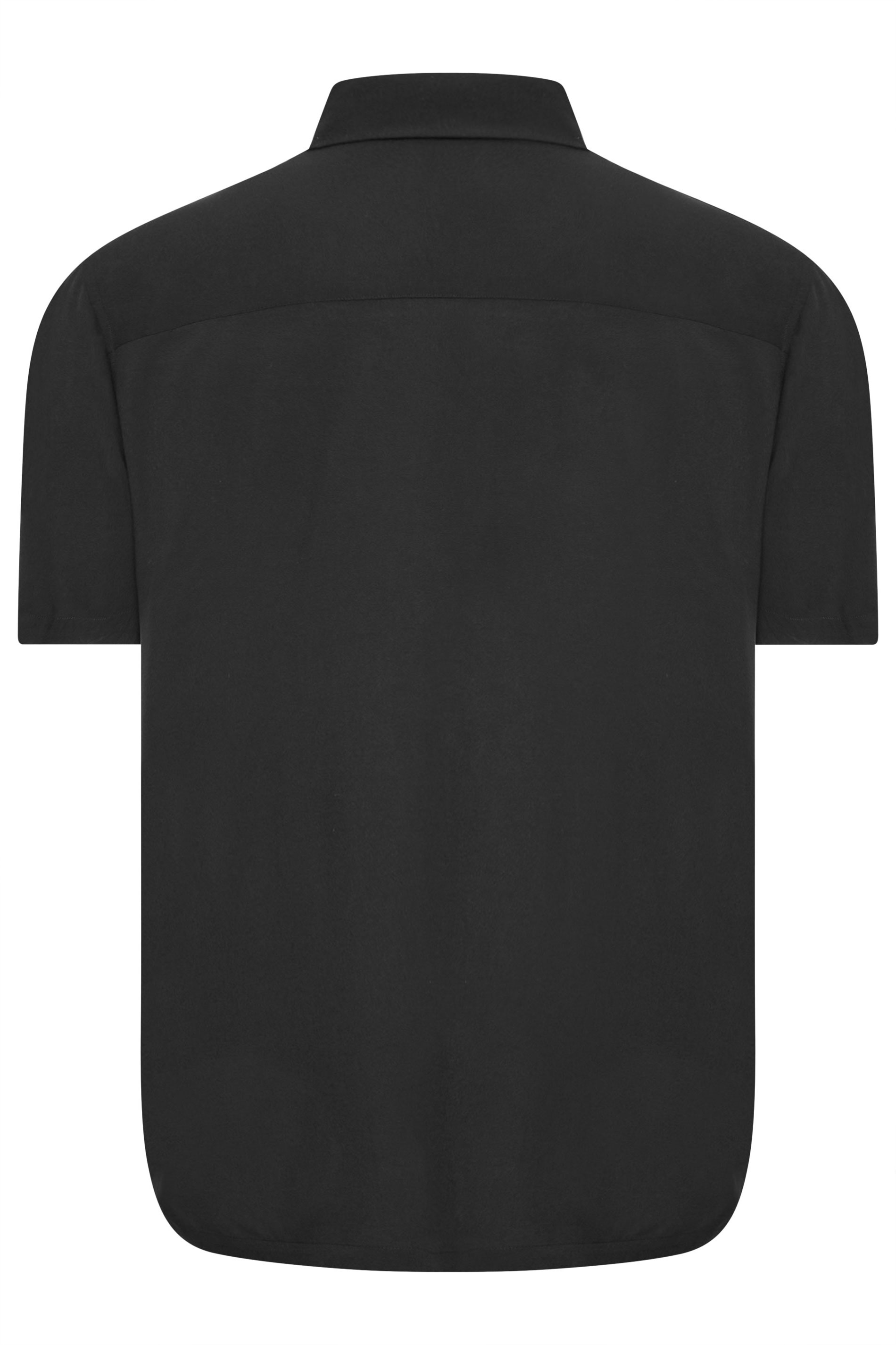 JACK & JONES Big & Tall Black Resort Short Sleeve Shirt | BadRhino 3