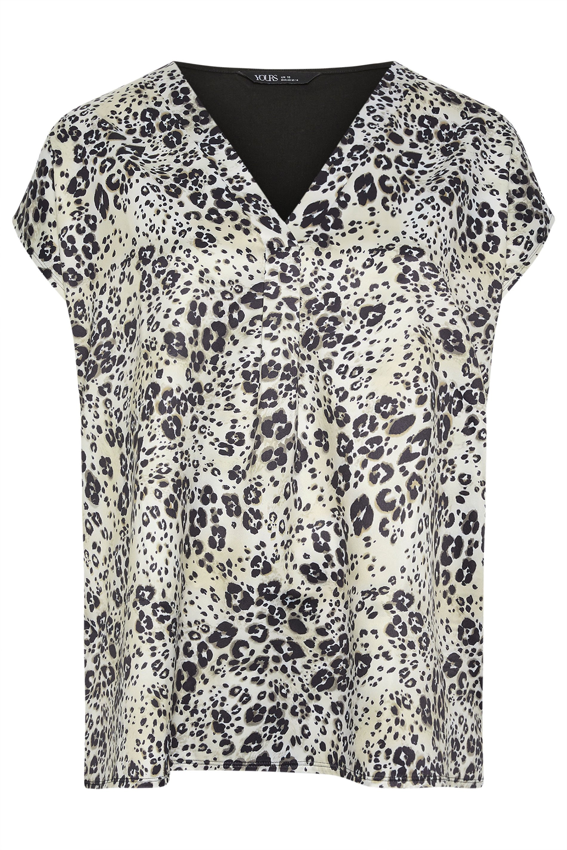 YOURS Plus Size Brown Leopard Print Front T-Shirt | Yours Clothing