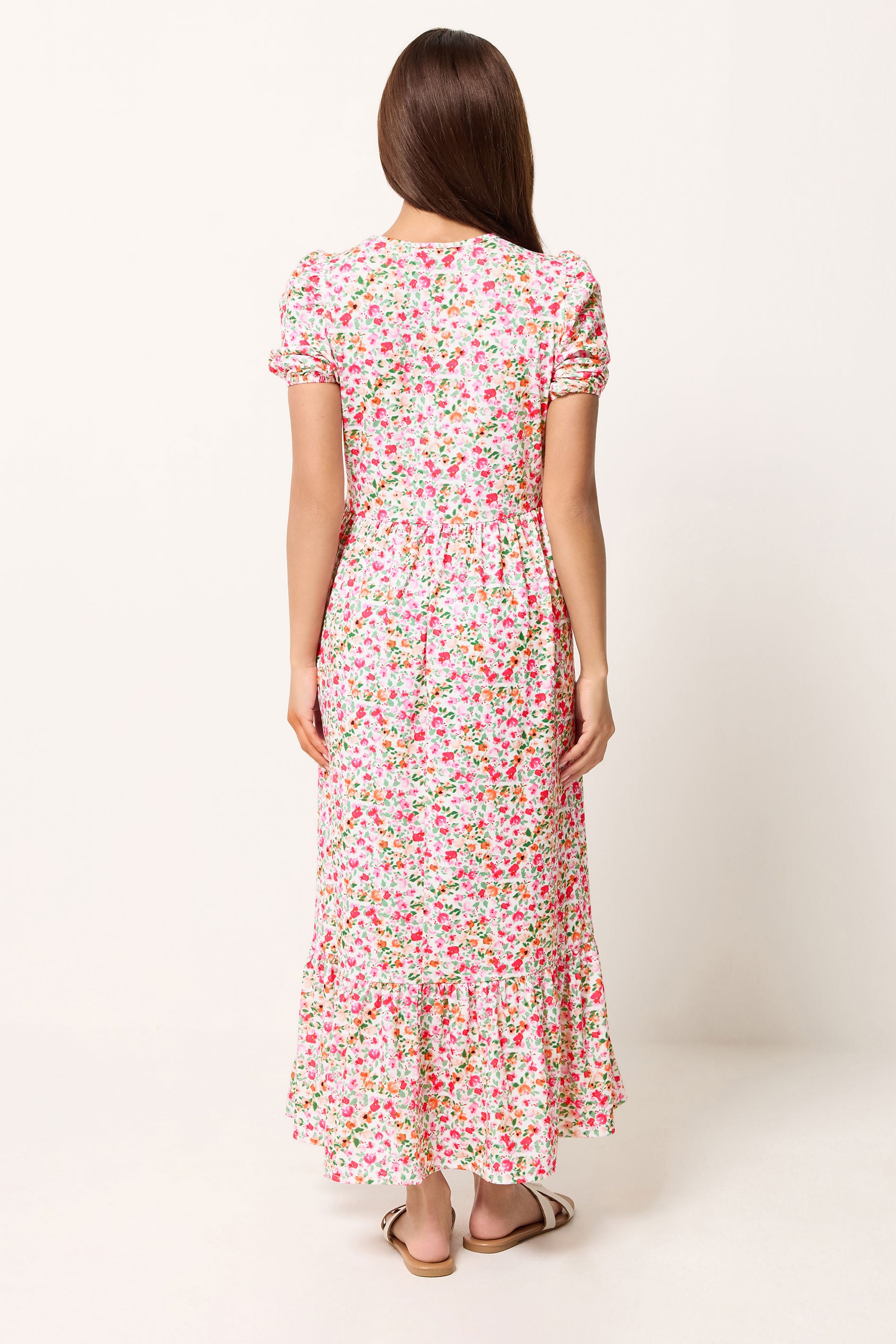 PixieGirls Petite Pink Floral Maxi Dress | PixieGirl 2
