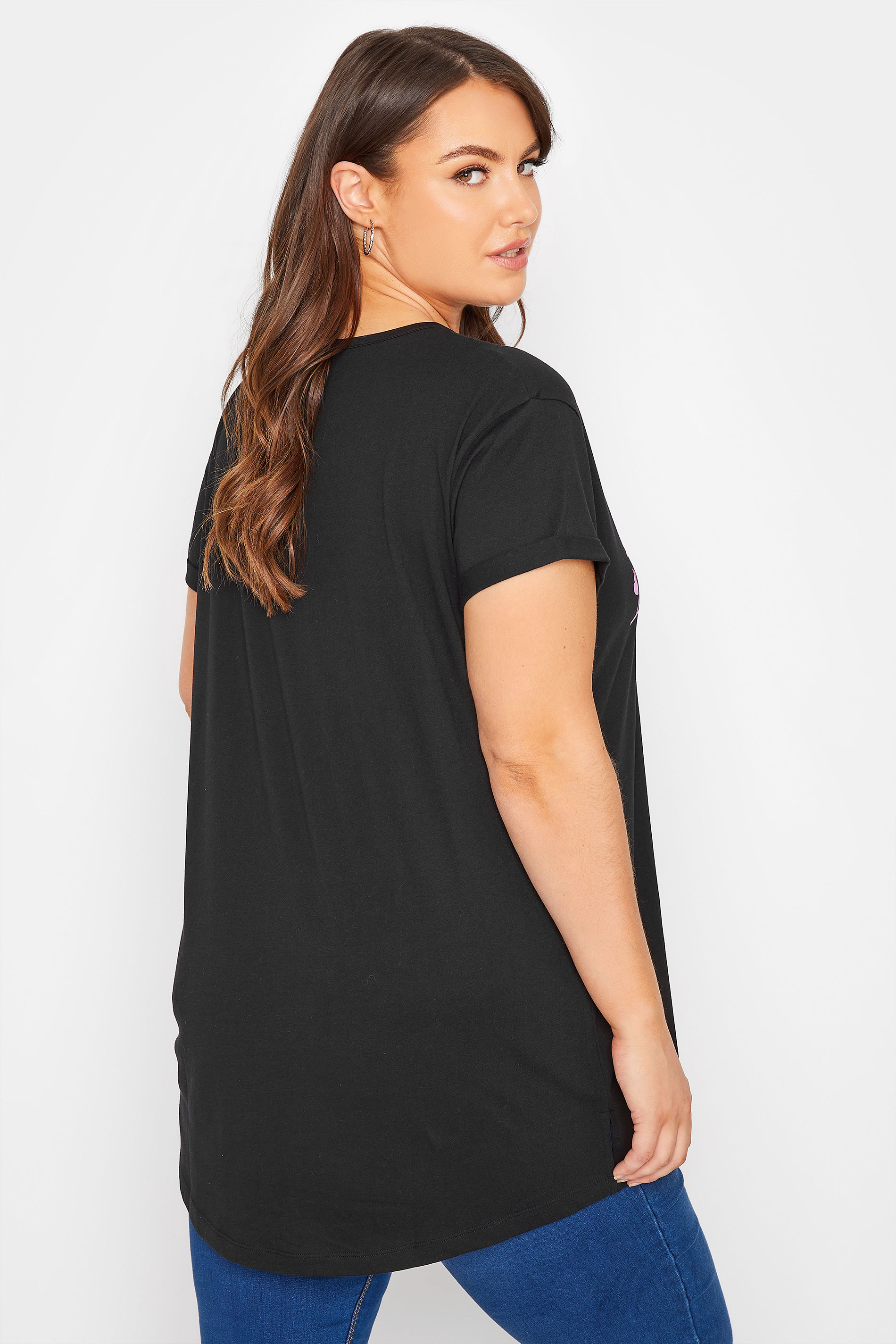 Plus Size Black 'Bride Squad' Slogan T-Shirt | Yours Clothing   3