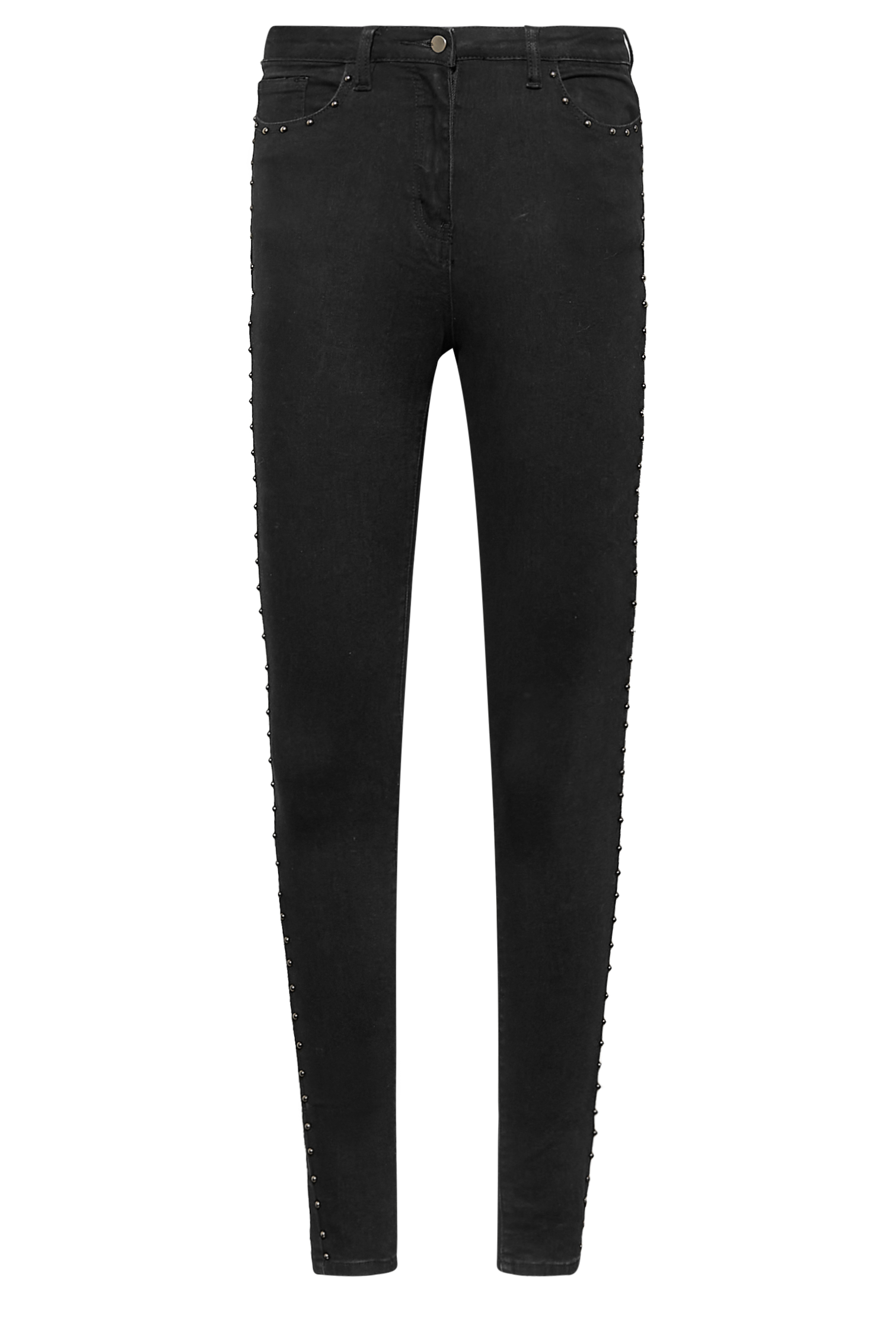 LTS Tall Women's Black Studded AVA Skinny Jeans | Long Tall Sally 2