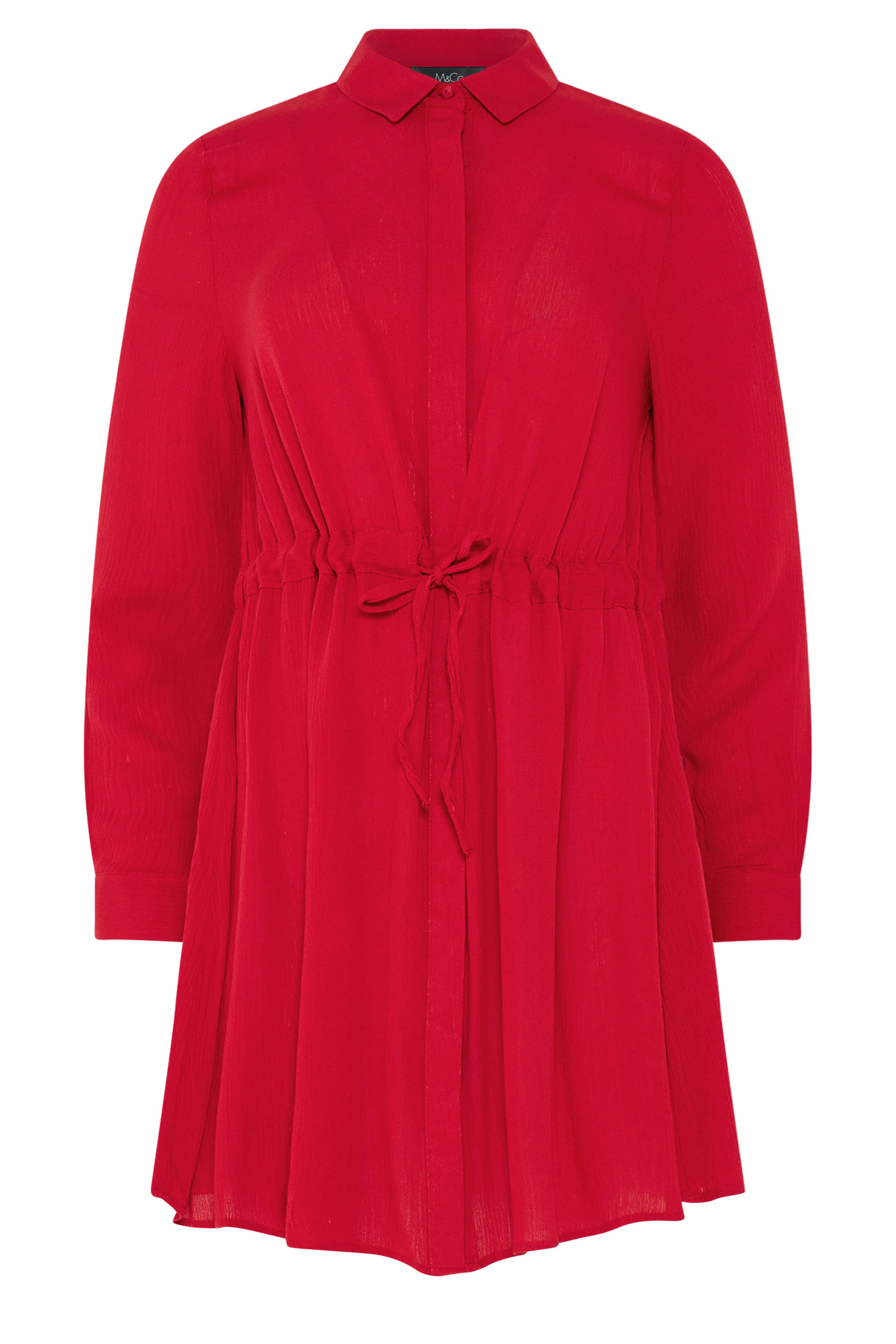 M&Co Red Tunic Shirt Dress | M&Co 5