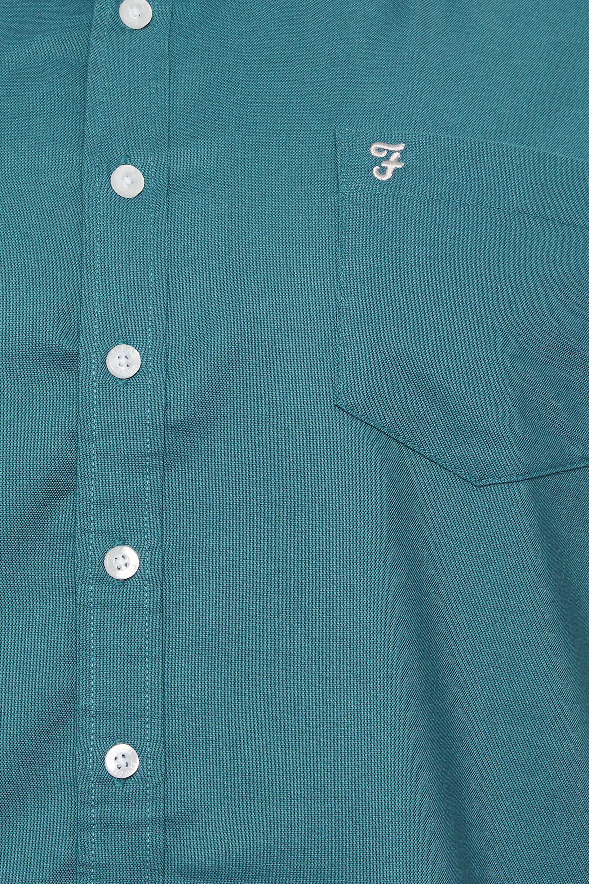 FARAH Big & Tall Dark Blue Short Sleeve Logo Shirt | BadRhino 2