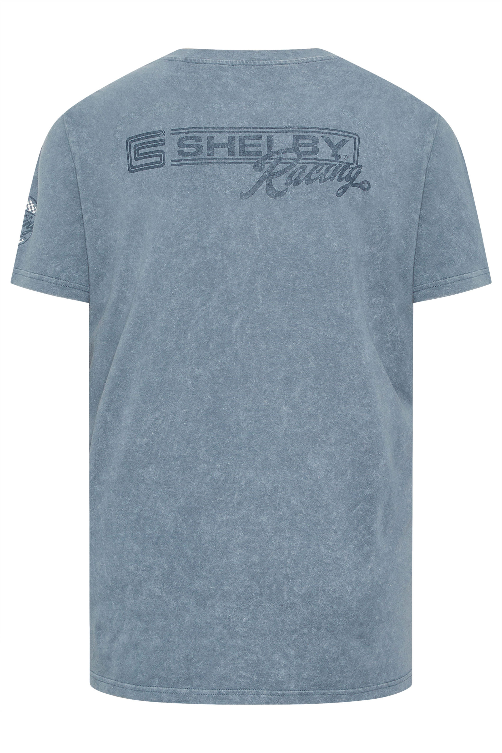 BadRhino Big & Tall Blue Acid Wash Shelby Graphic T-Shirt | BadRhino 8