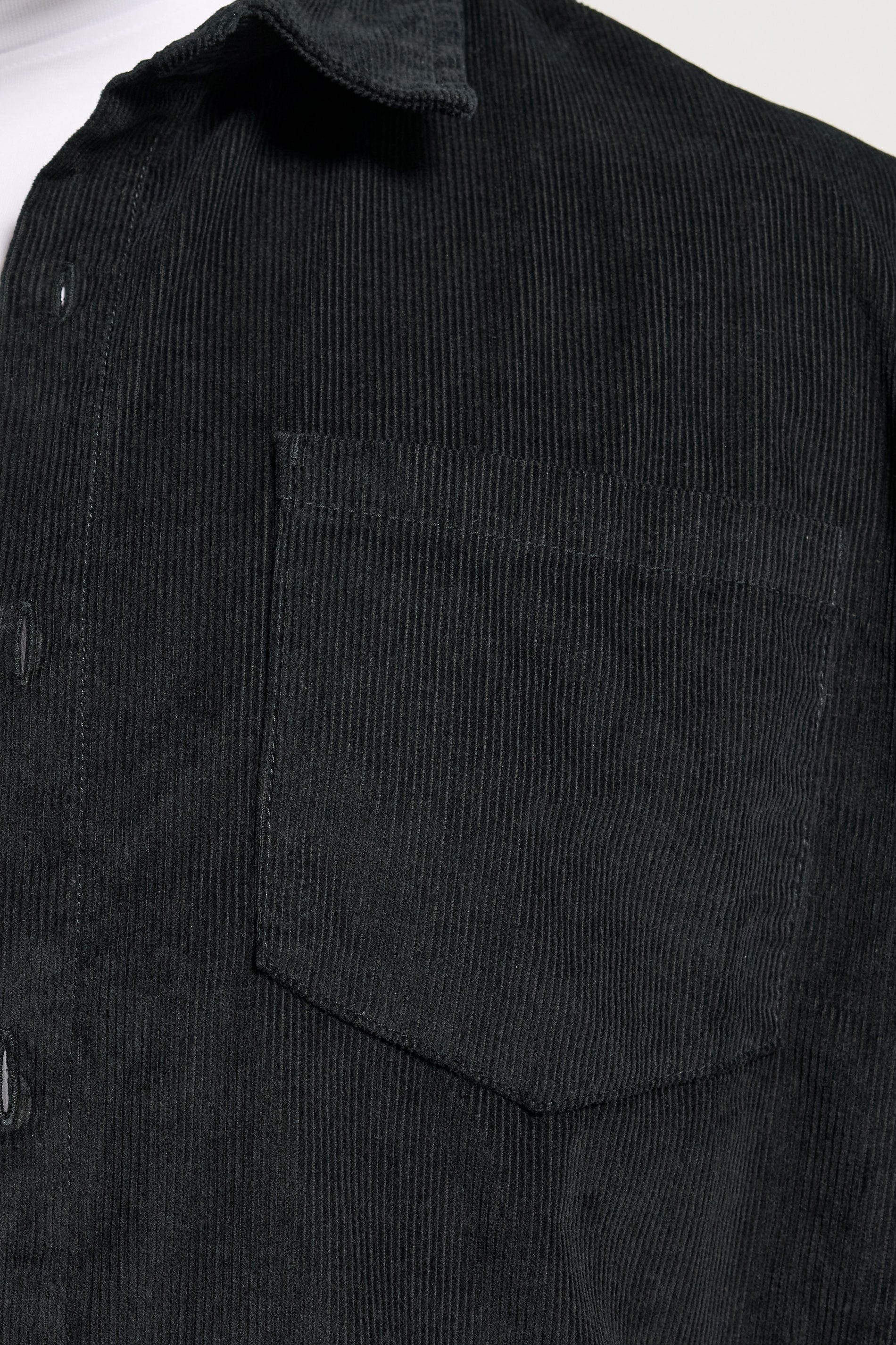 BadRhino Big & Tall Black Corduroy Overshirt | BadRhino 5