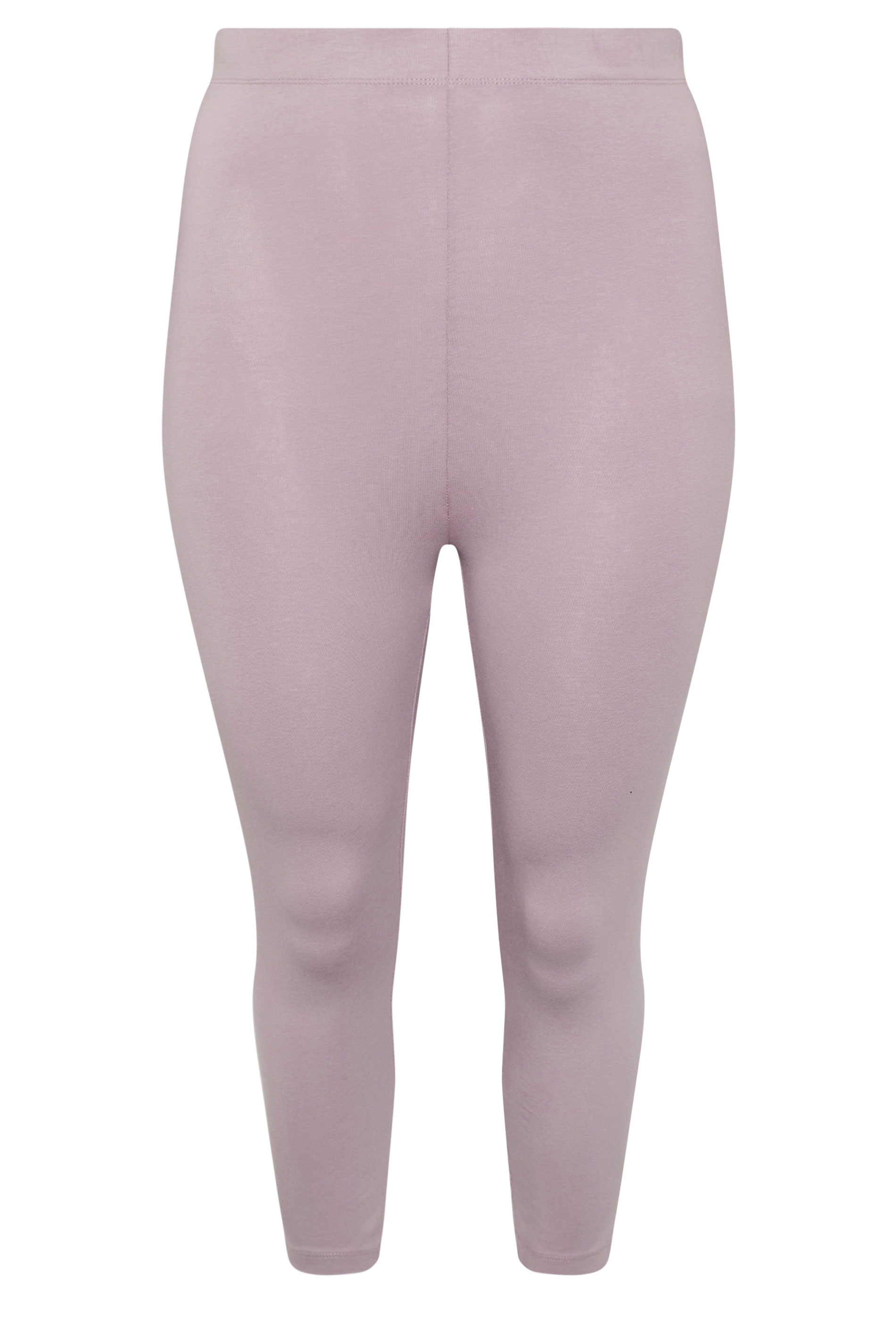 YOURS Plus Size Light Purple Crop Leggings | Yours Clothing 5
