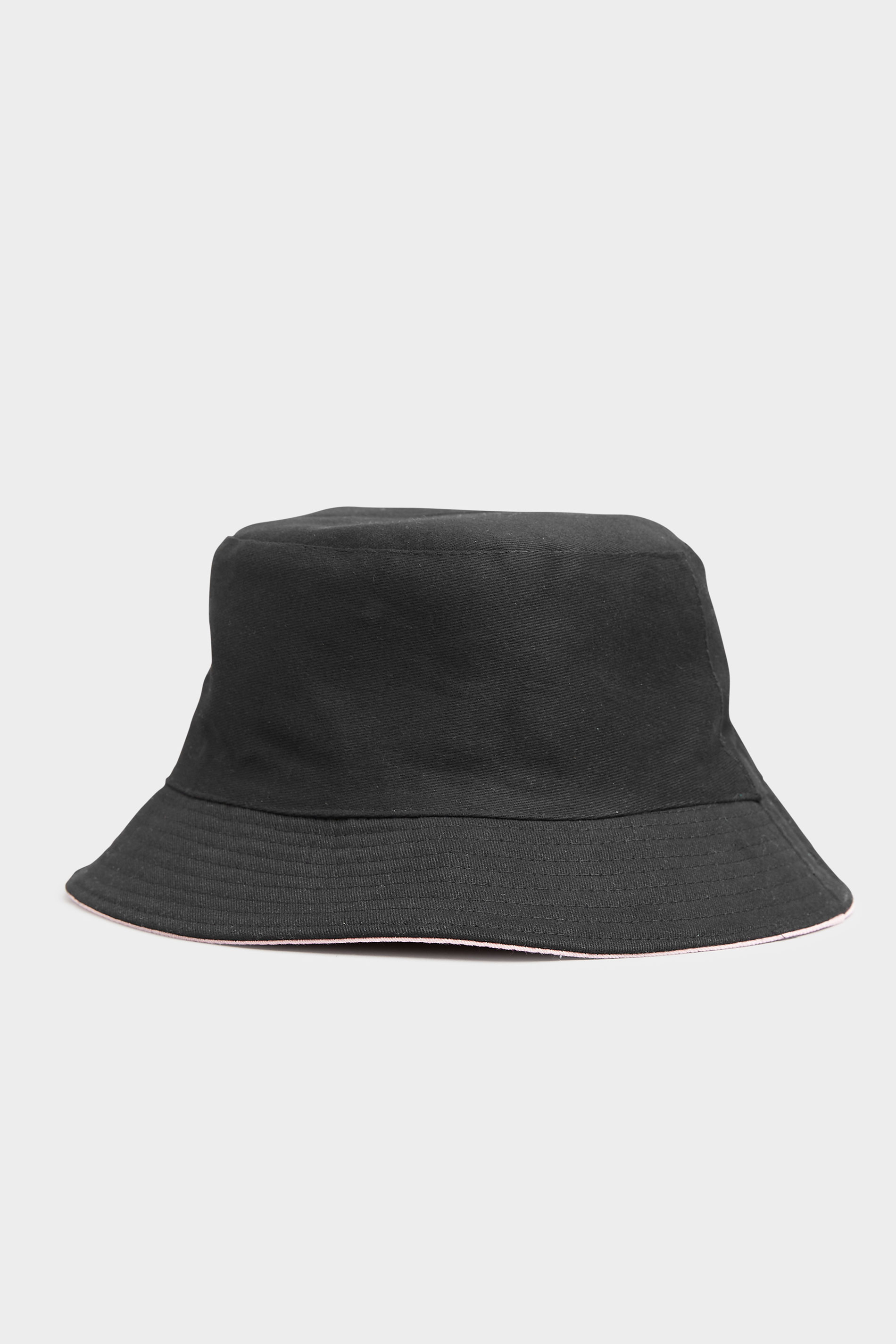 Accessoires Bonnets & Châpeaux | Bucket Hat Rose Réversible Noir - JB43381