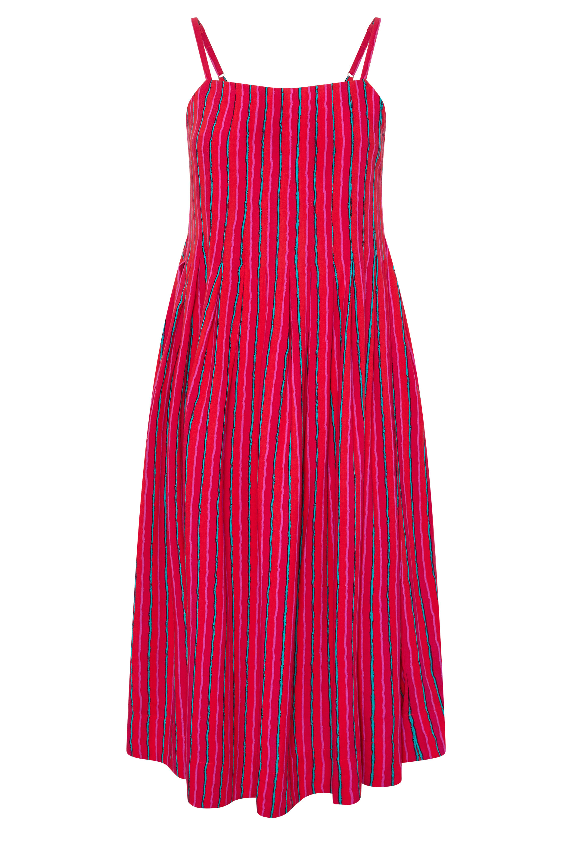 PixieGirl Petite Pink Stripe Midi Dress | PixieGirl 5