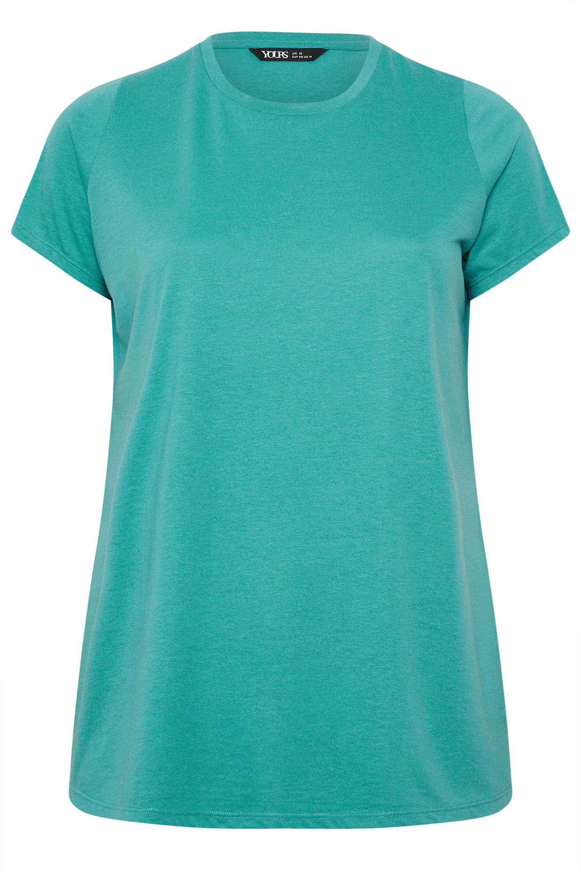 YOURS 3 PACK Plus Size Teal Blue & Pink Core T-Shirts | Yours Clothing 11