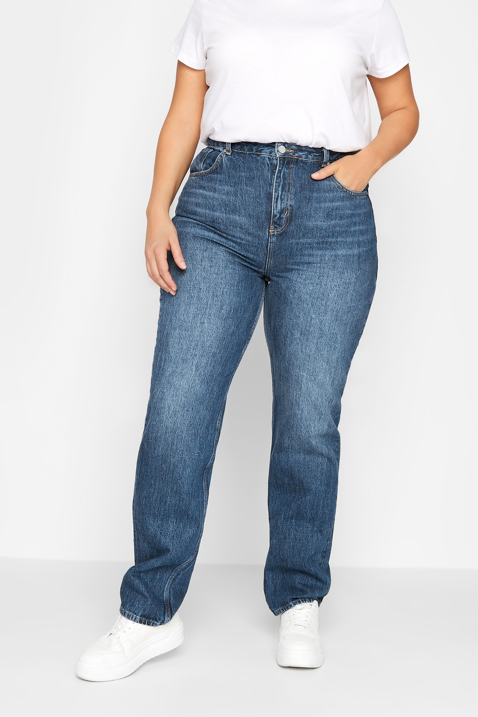 Tall Women's LTS Blue Mom Jeans | Long Tall Sally 1