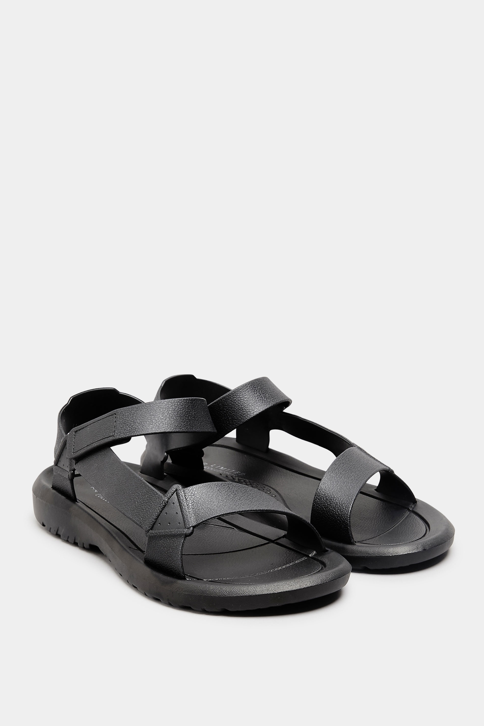 LIMITED COLLECTION Black Adjustable Strap Sandals In Wide E Fit | Yours ...