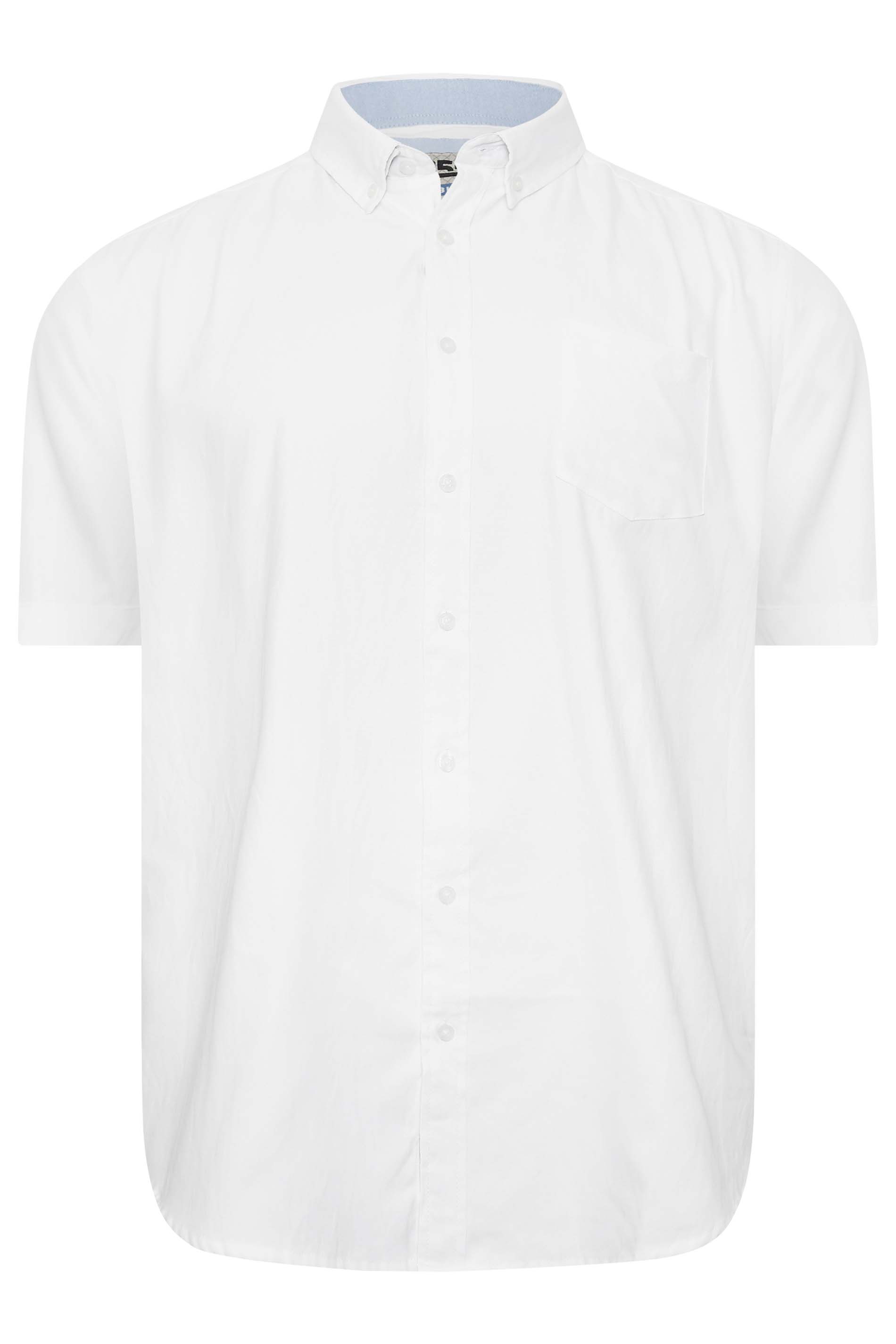 D555 Big & Tall White Short Sleeve Shirt | BadRhino 3