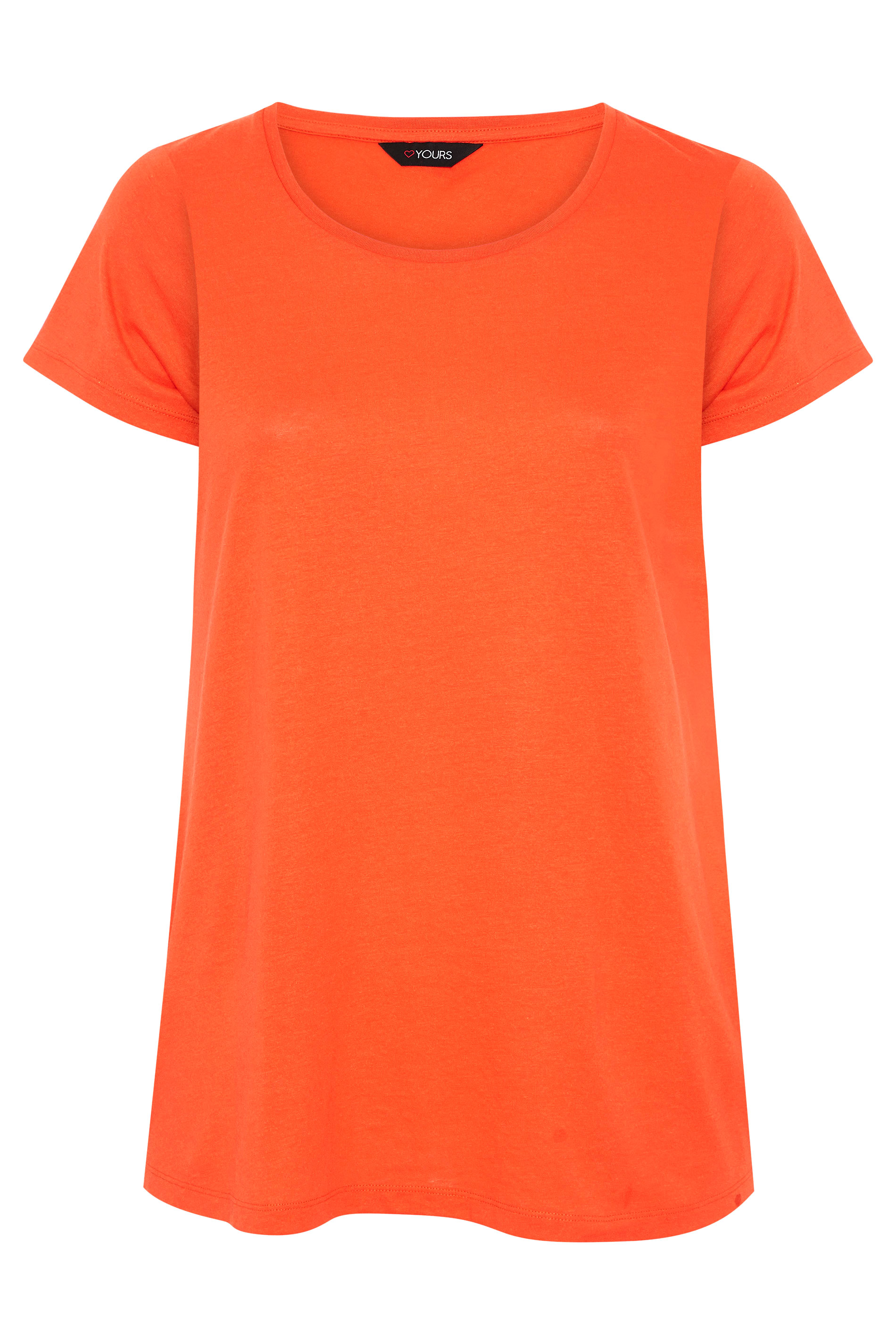 Bright Orange Basic T-Shirt | Yours Clothing