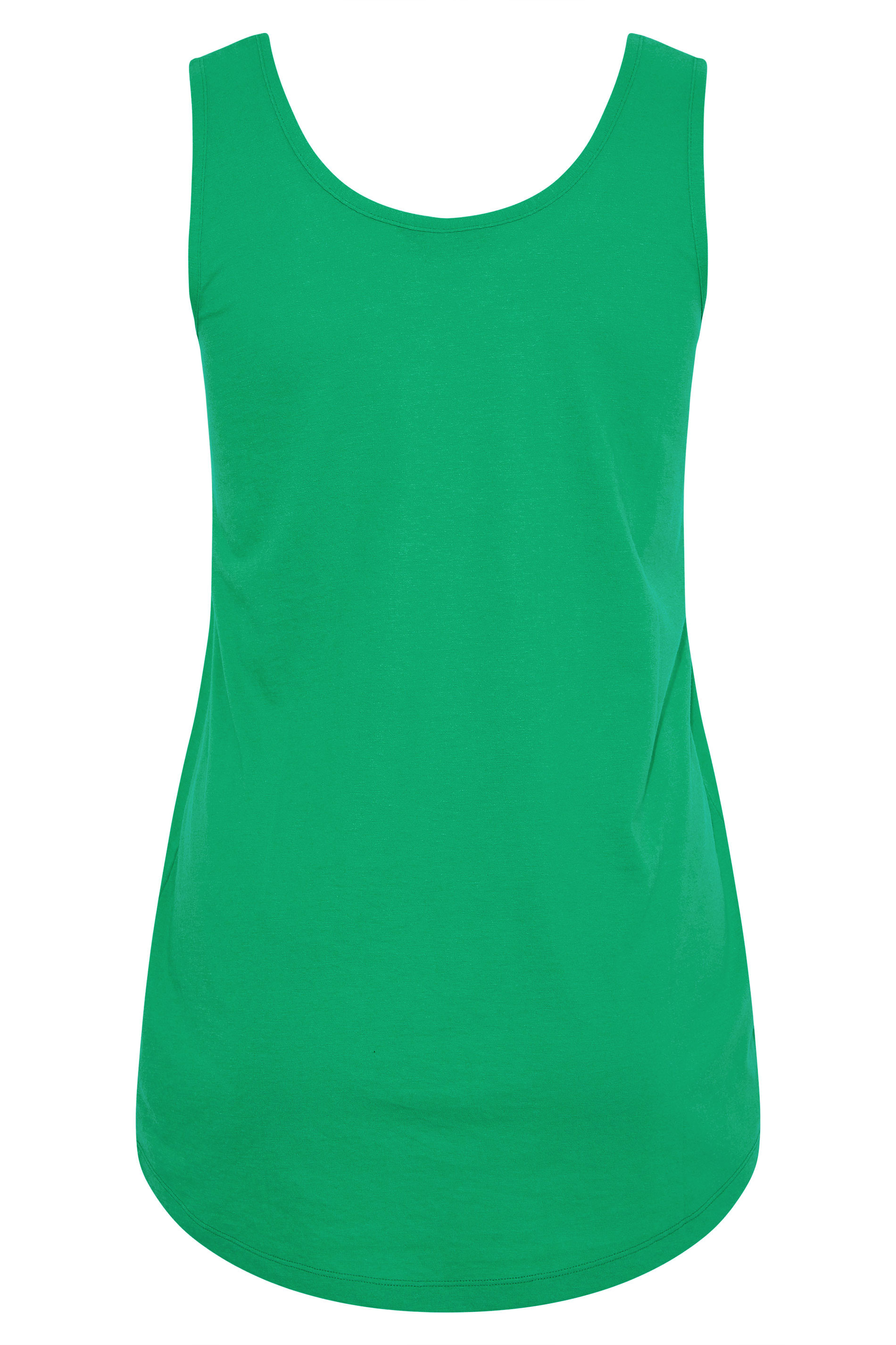 Grande taille  Tops Grande taille  T-Shirts Basiques & Débardeurs | Débardeur Vert en Jersey - TH68578