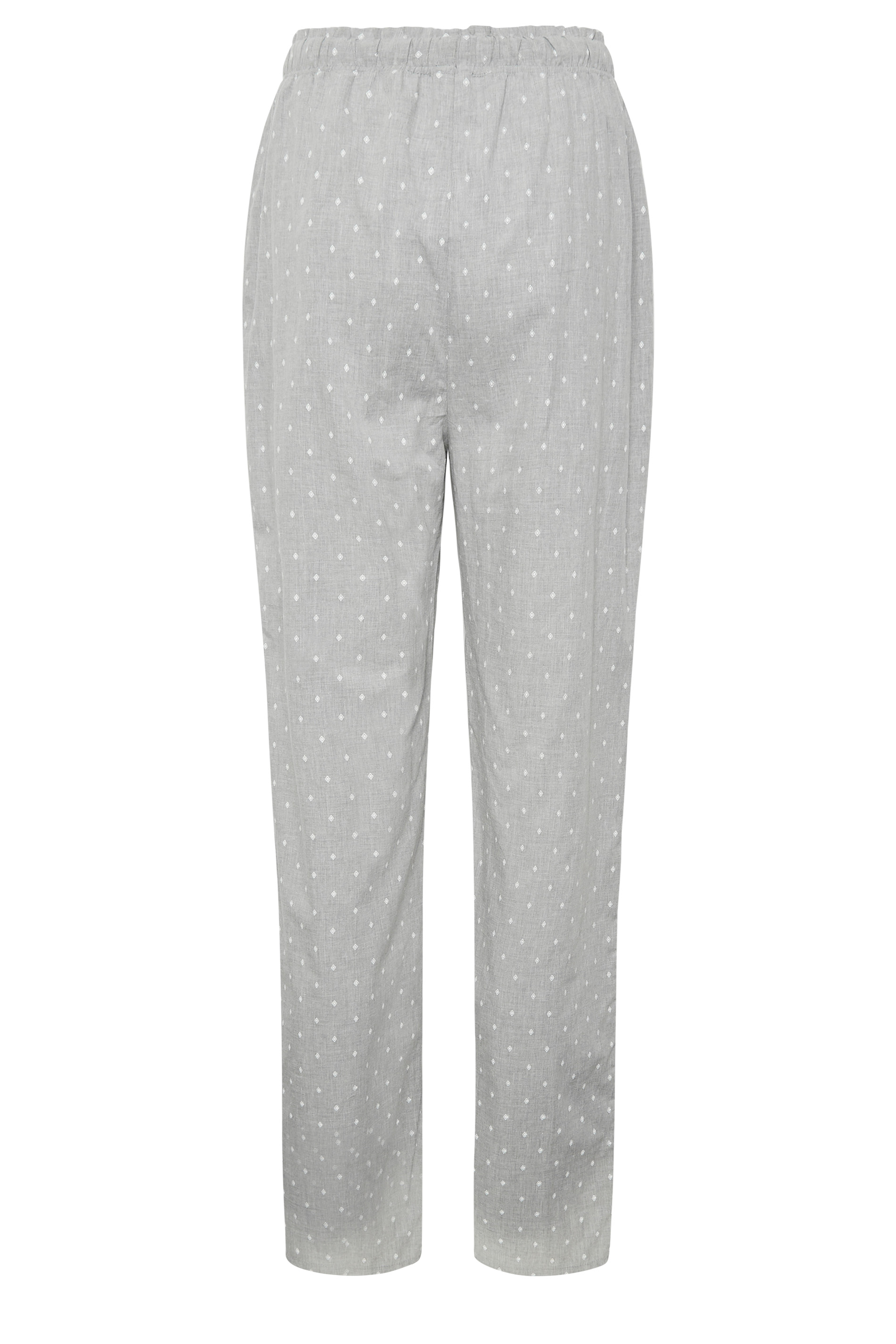 LTS Tall Grey Polka Dot Cotton Pyjama Bottoms | Long Tall Sally 3